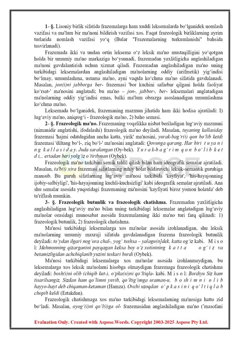 Frazemalarning semantik turlari omonim, sinonim, antonim iboralar 2