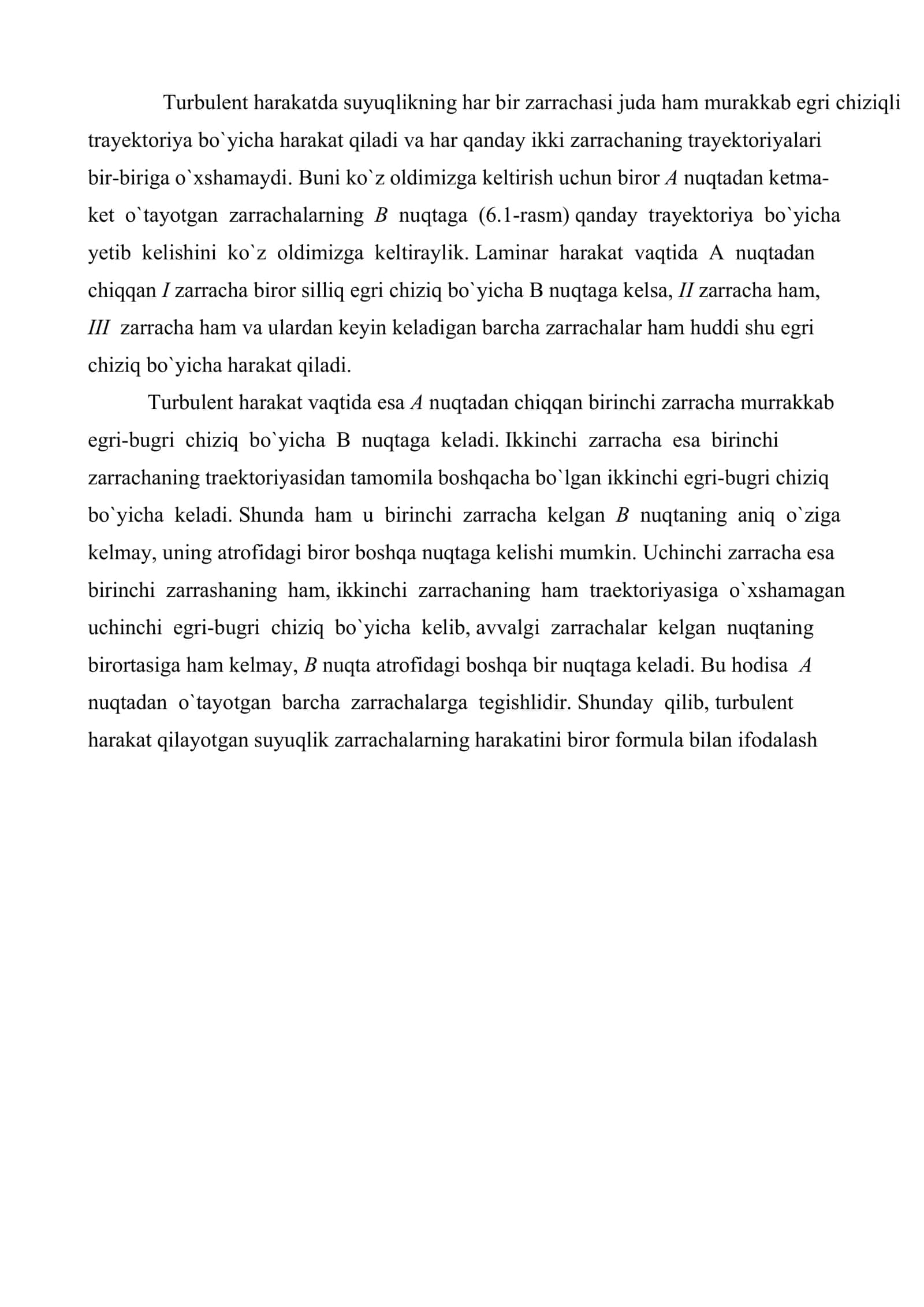 Suyuqliklarning turbulent harakati 2