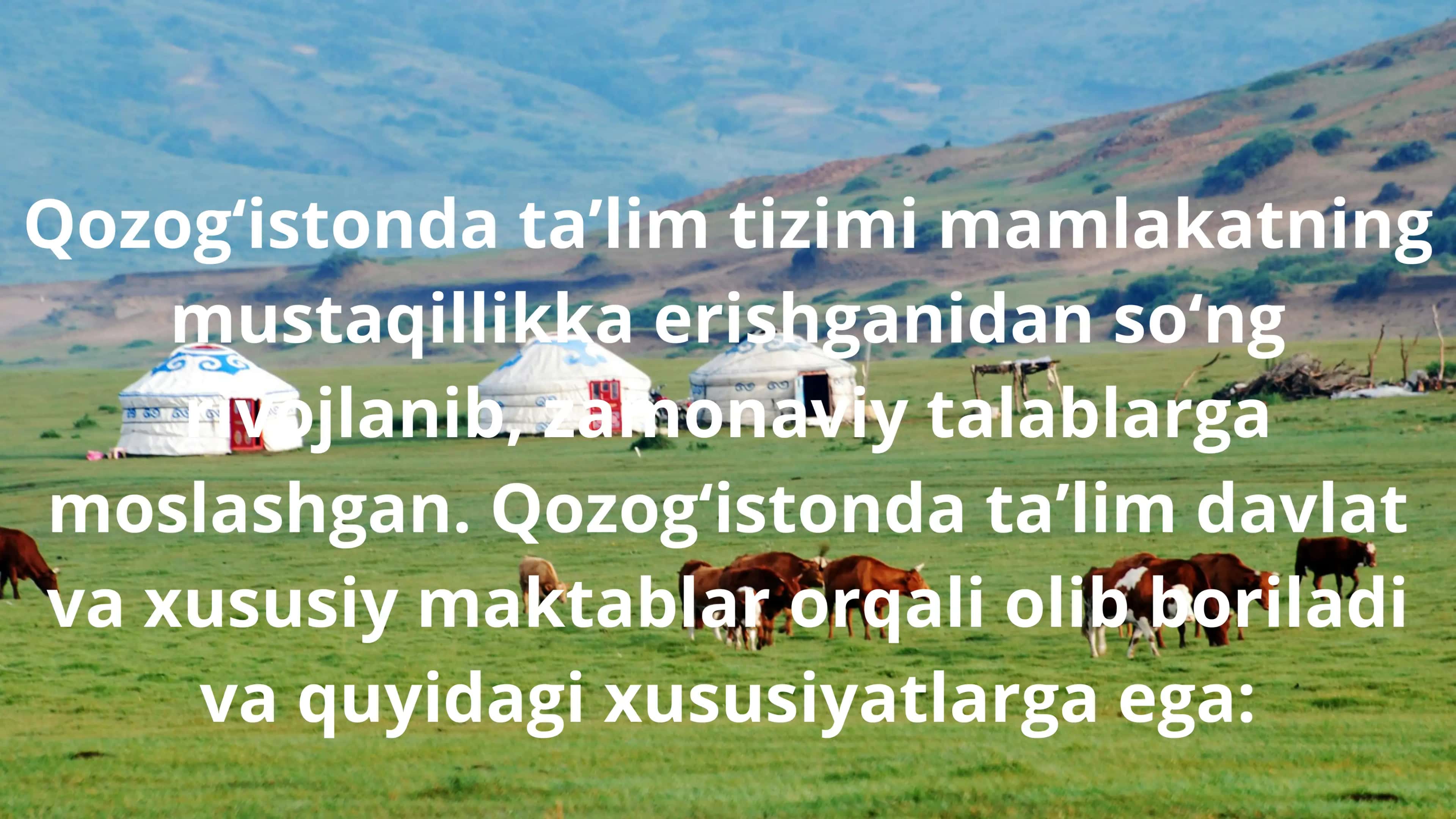 Qozogʻiston taʼlim tizimi 2