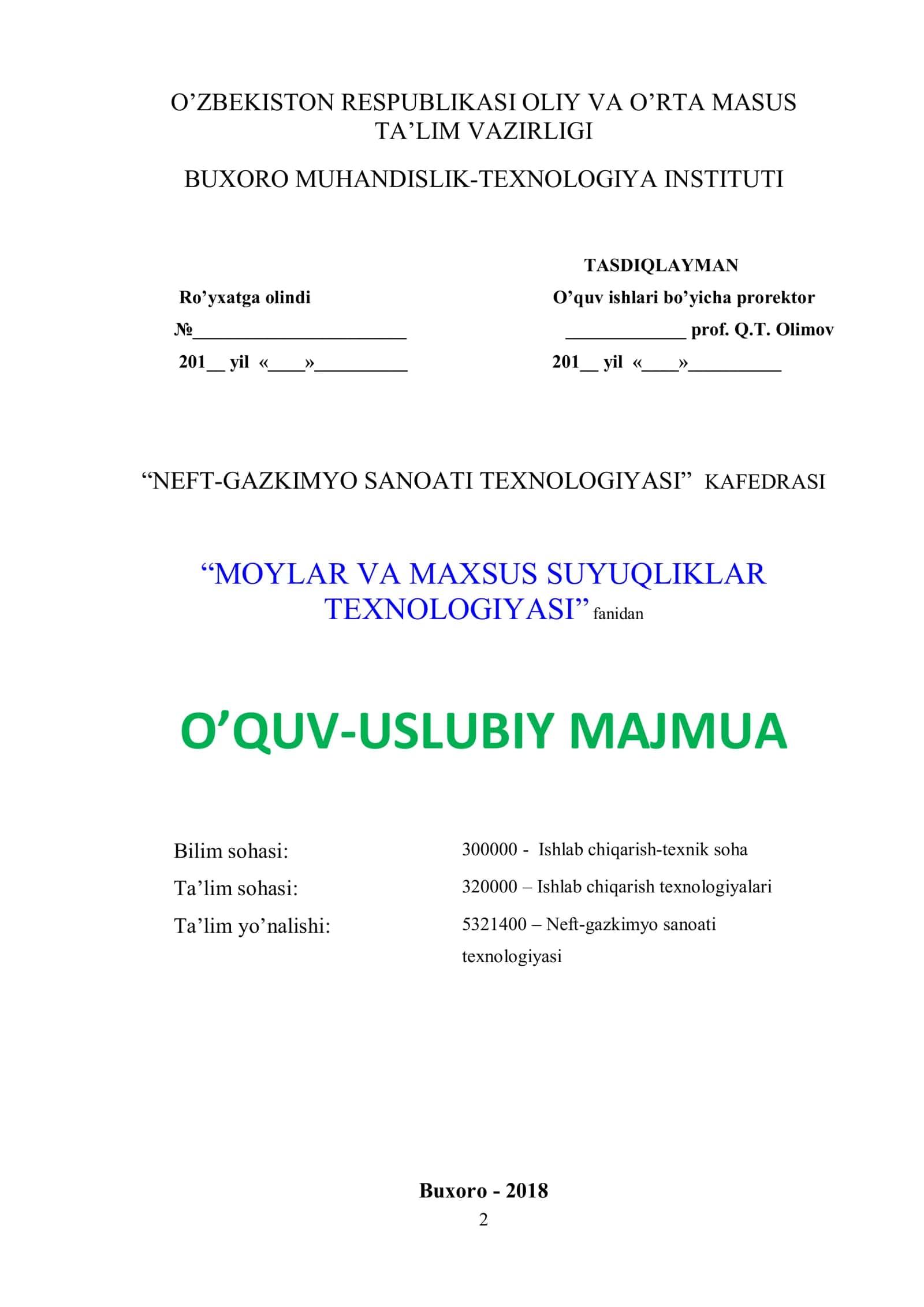 MOYLAR VA MAXSUS SUYUQLIKLAR TEXNOLOGIYASI 2