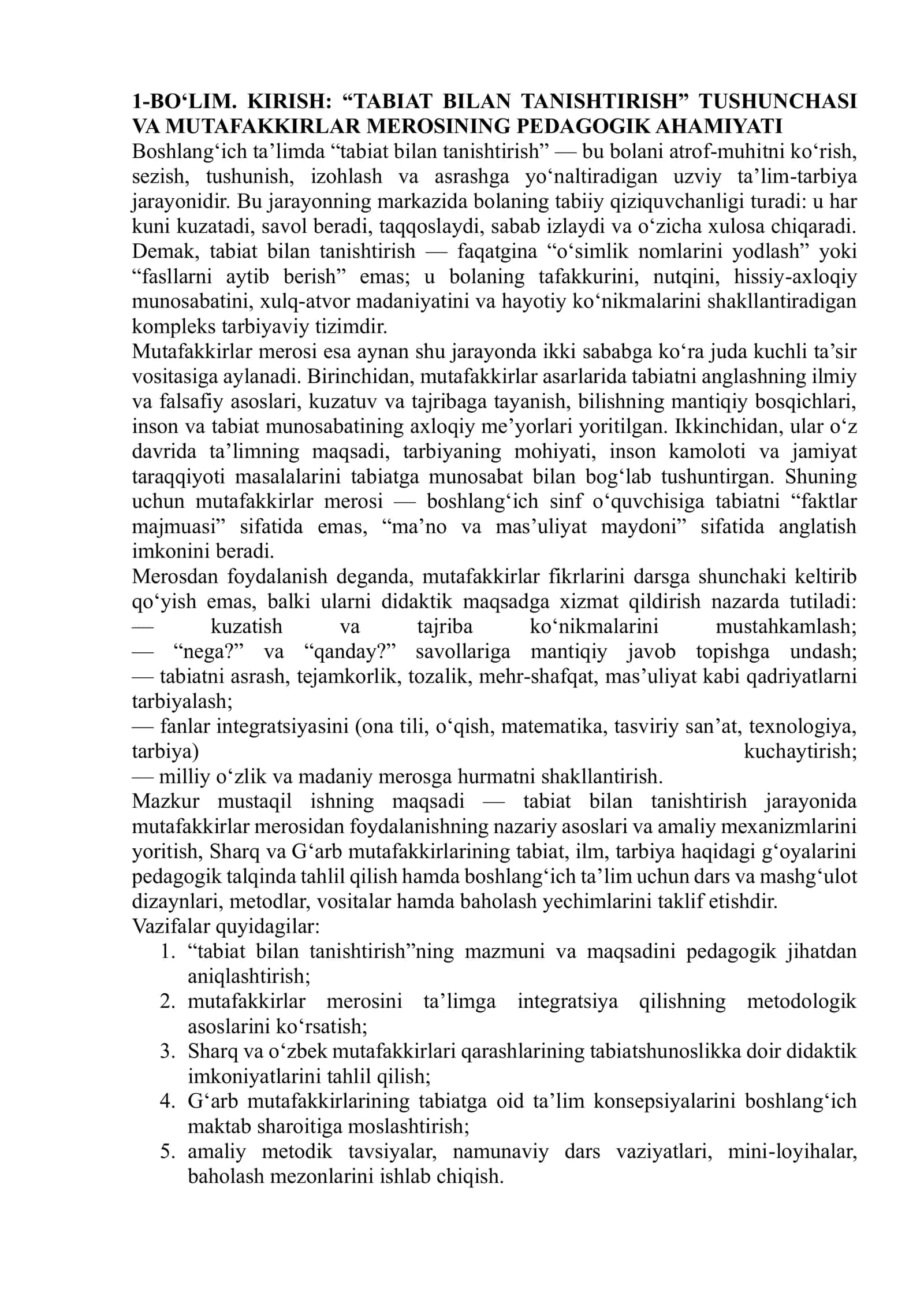 Tabiat bilan tanishtirishda mutafakkirlar merosidan foydalanish 2