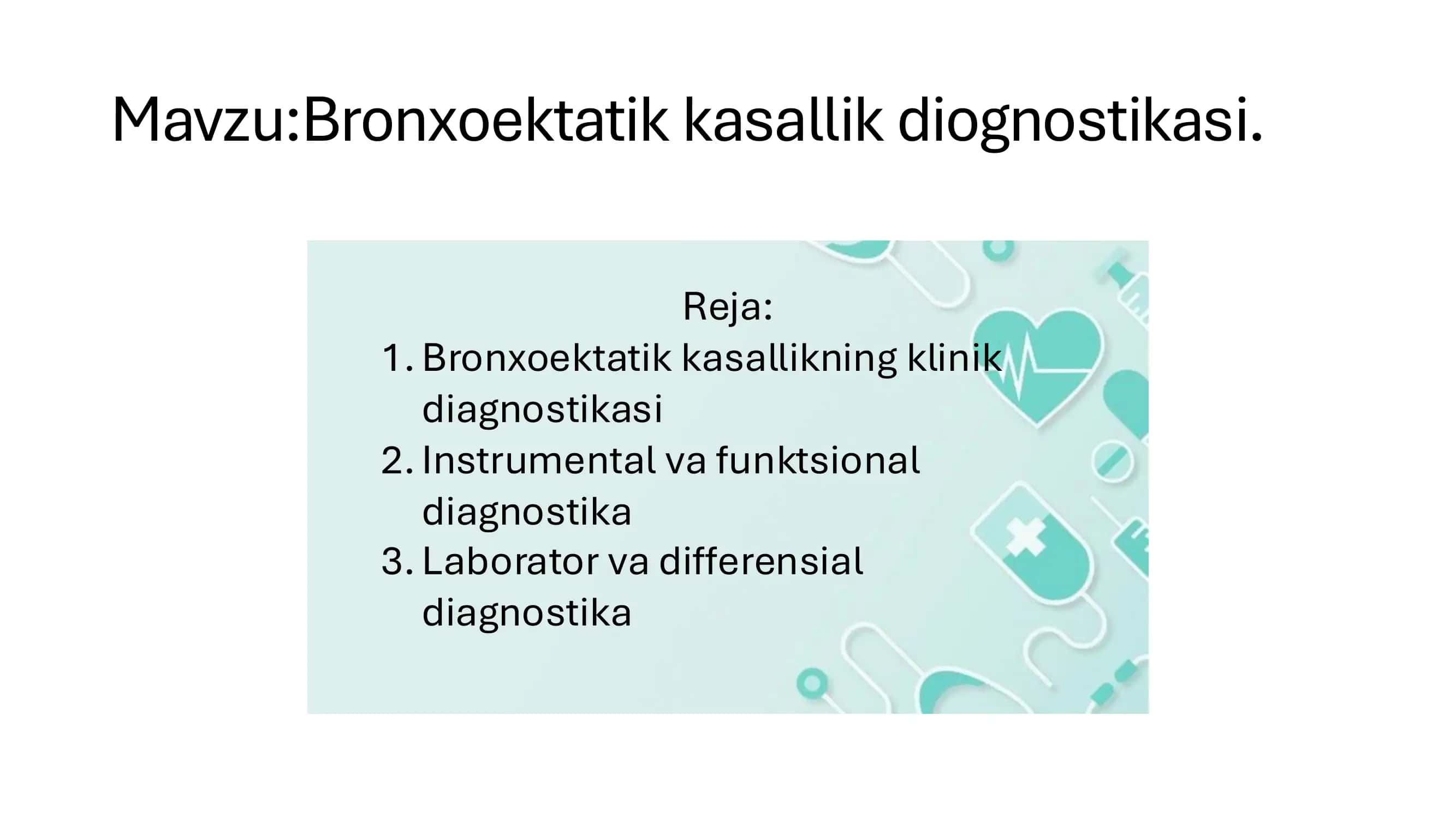 Bronxoektatik kasallik diognostikasi 2