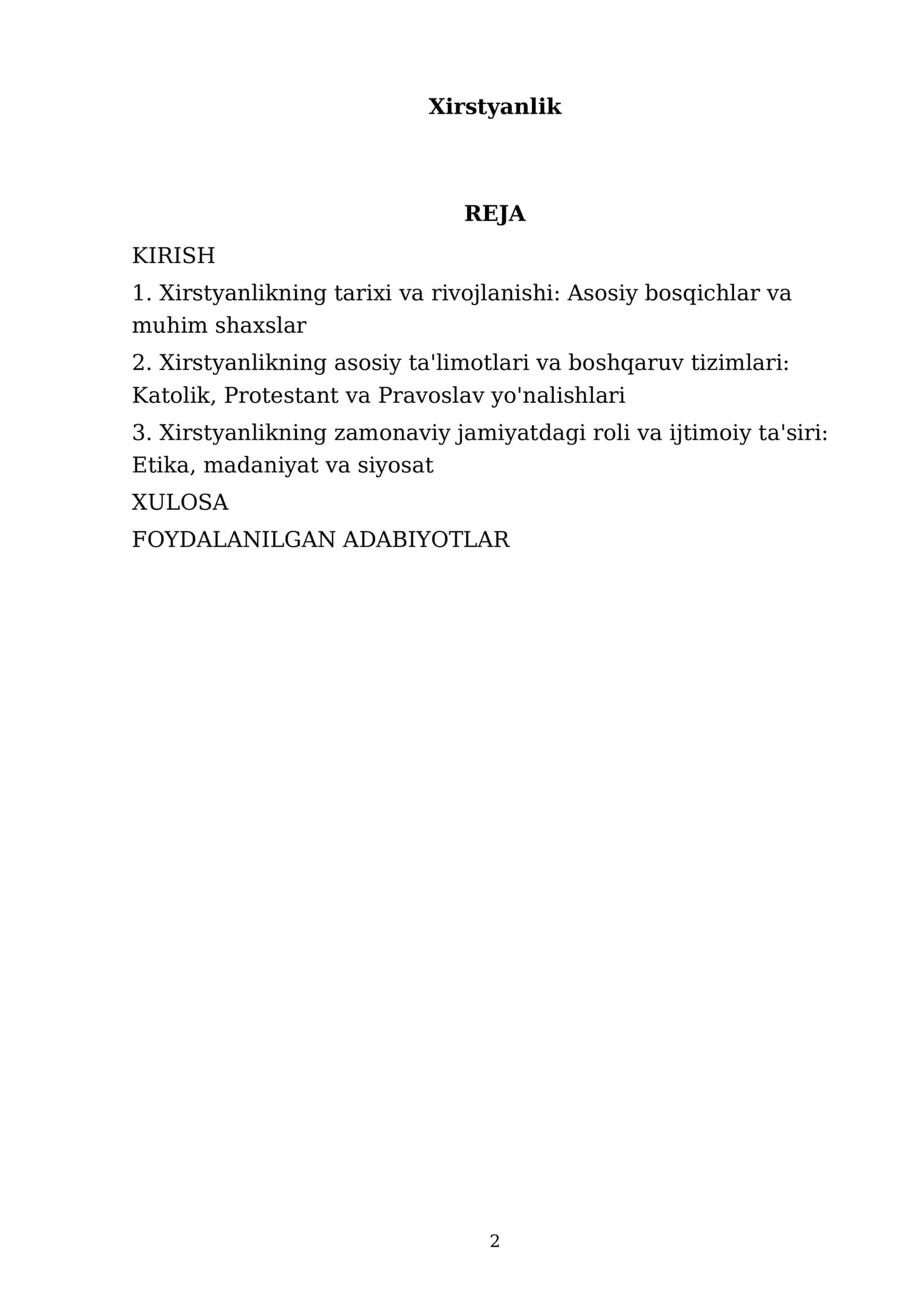 Xirstyanlik 2