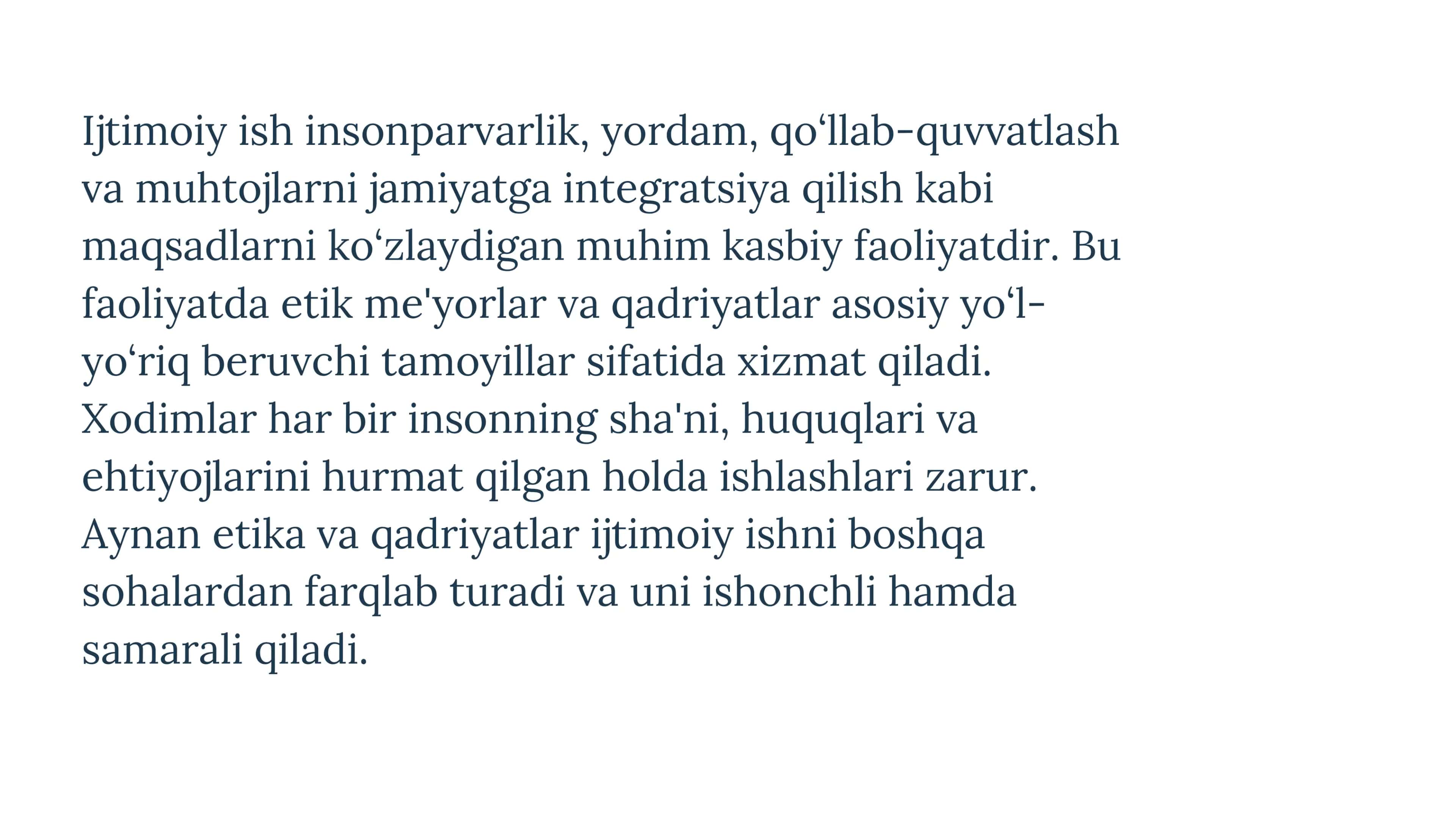 Ijtimoiy ishda etika va qadriyatlar 2