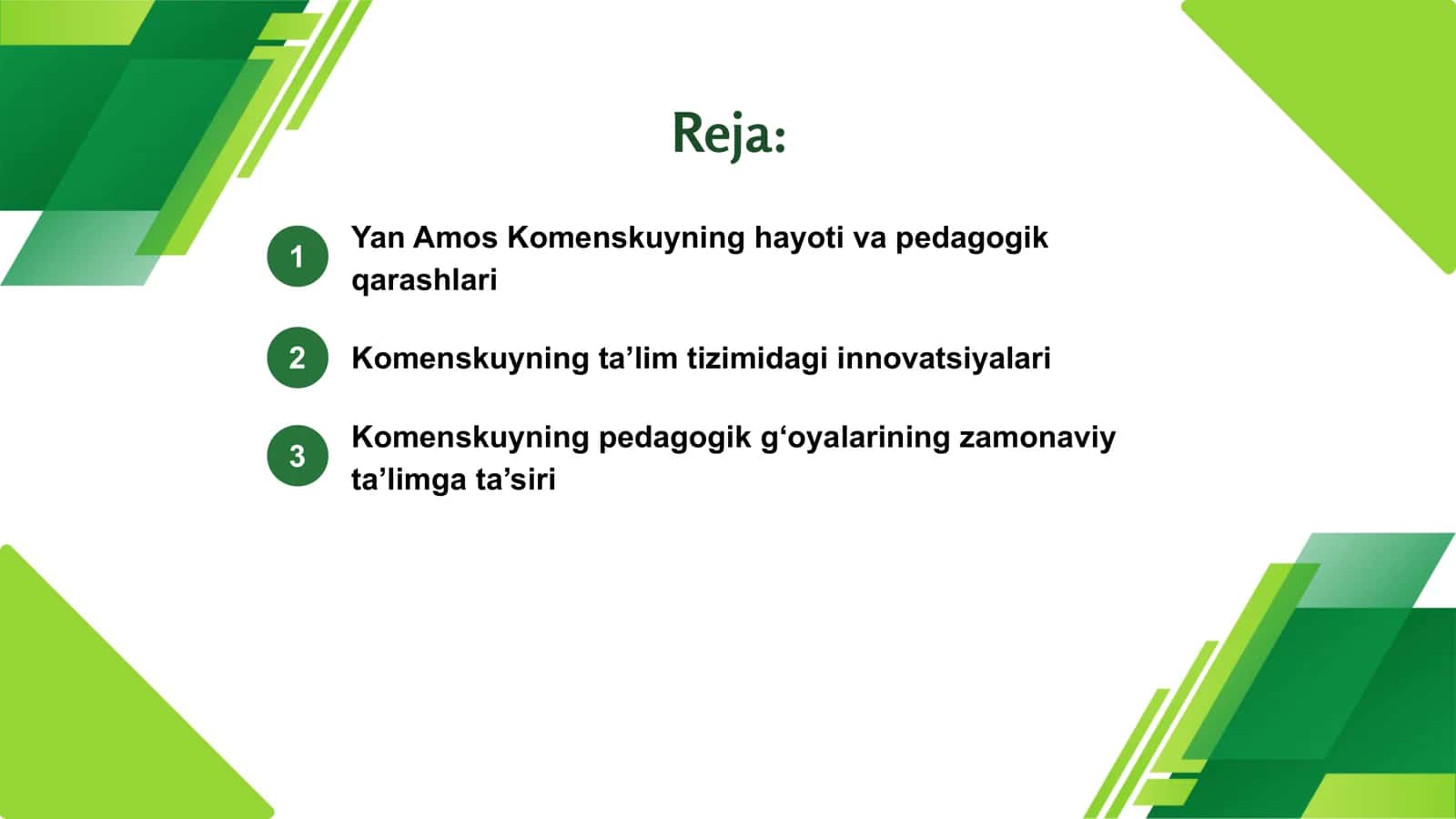 Yan Amos Komenskuyning pedagogik goyalari 2