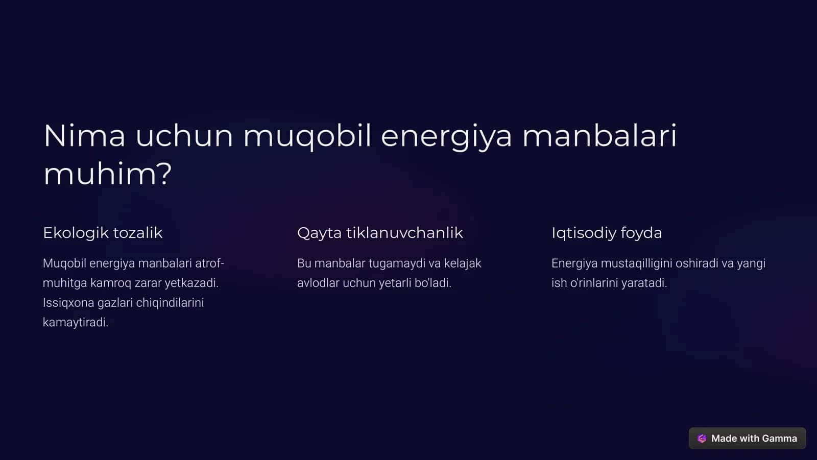 Muqobil Energiya 2