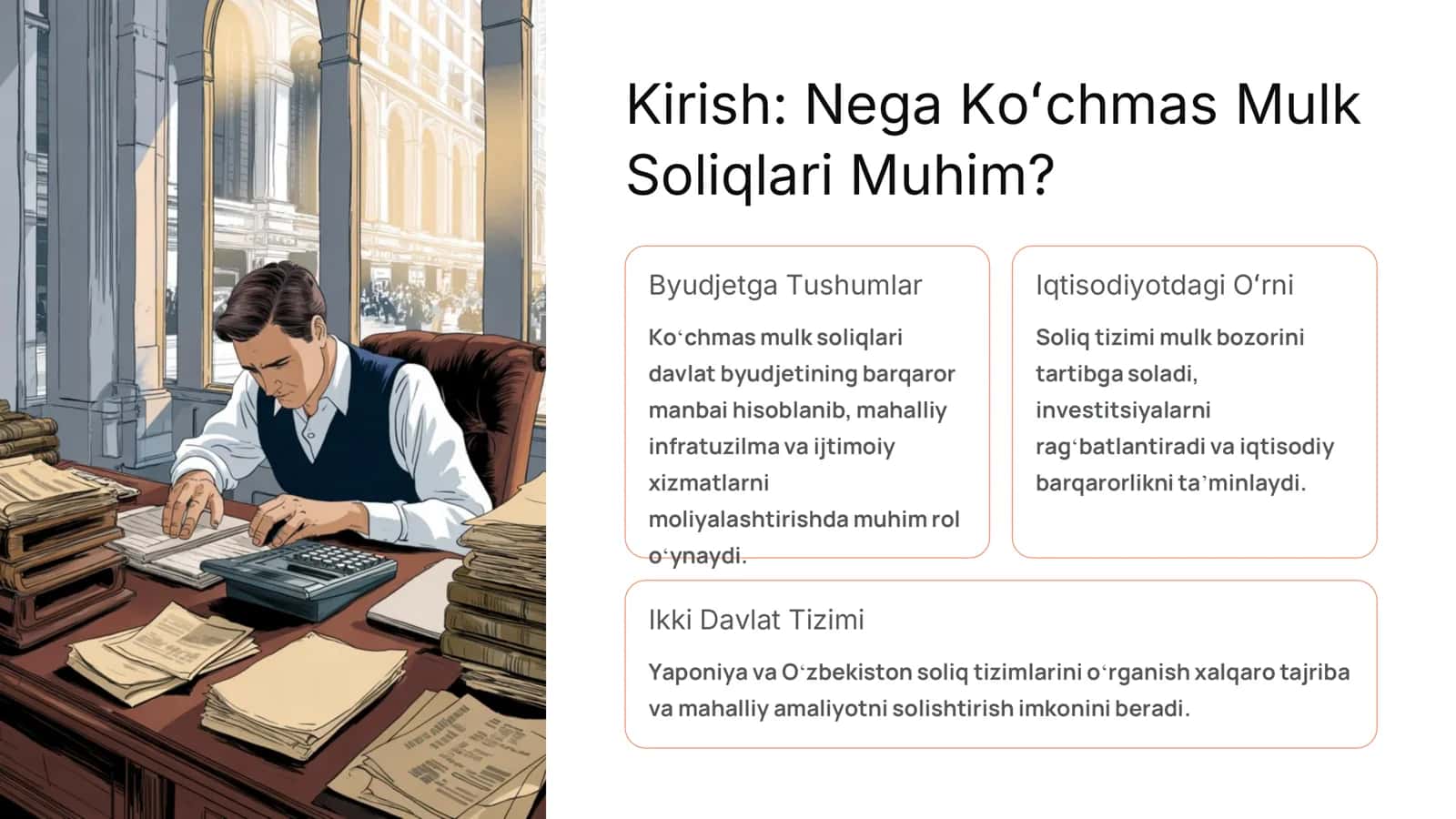 Yaponiya va Oʻzbekiston Koʻchmas Mulk Soliqlari 2