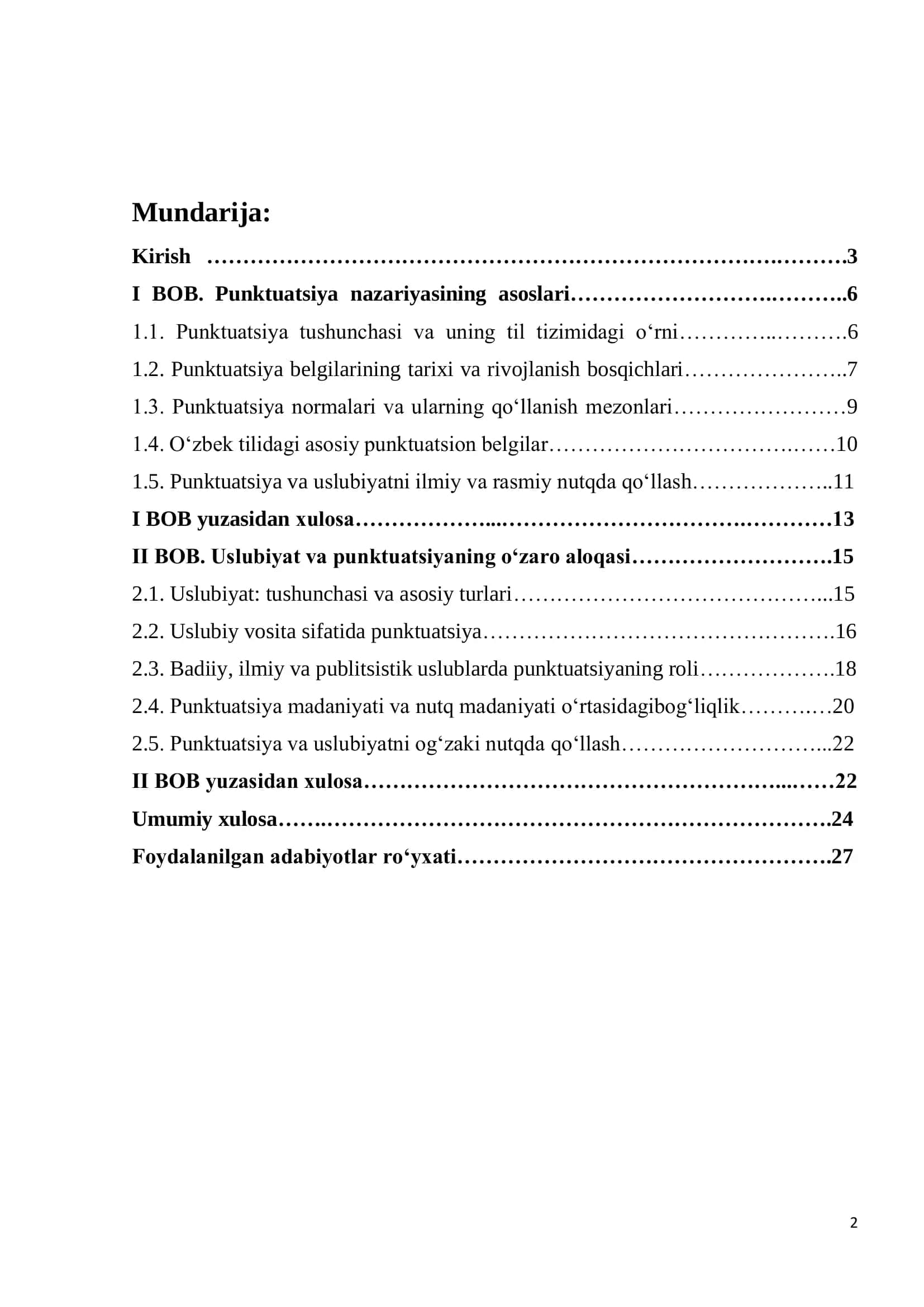 Punktuatsiya va uslubiyat asoslari 2