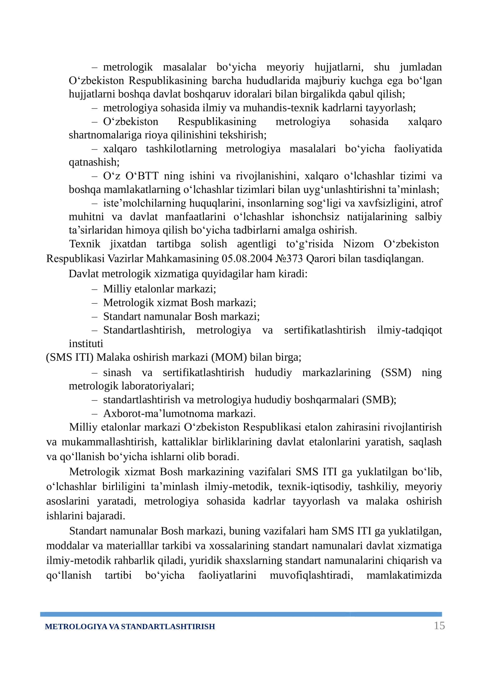 METROLOGIYA VA STANDARTLASHTIRISH 2