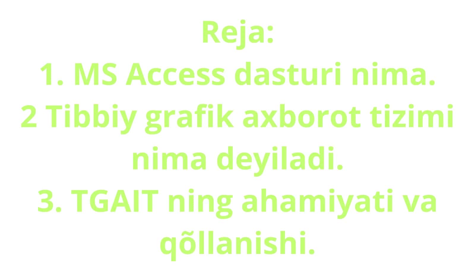 Tibbiy grafik axborot tizimi 2