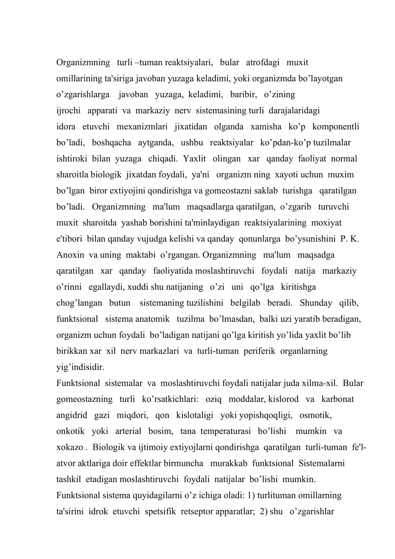 Funktsional tizim.o’z-o’zini boshqarish 2