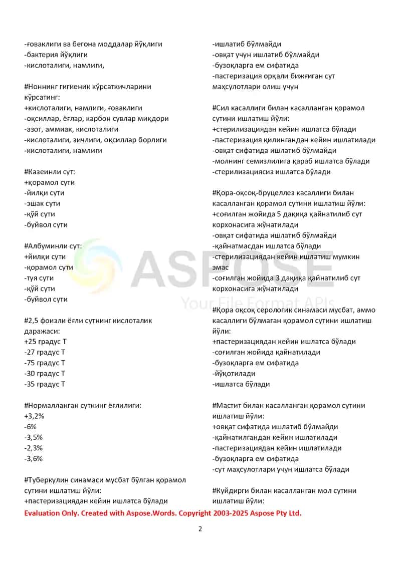 Ovqatlanish gigiyenasi 2