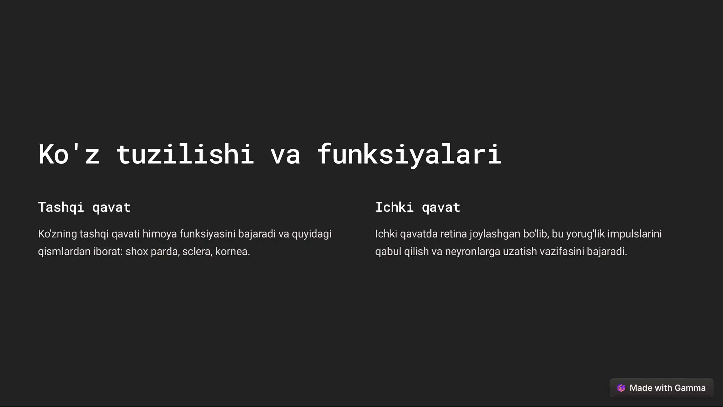 Fotoresepsiyaning morfologik asoslari 2