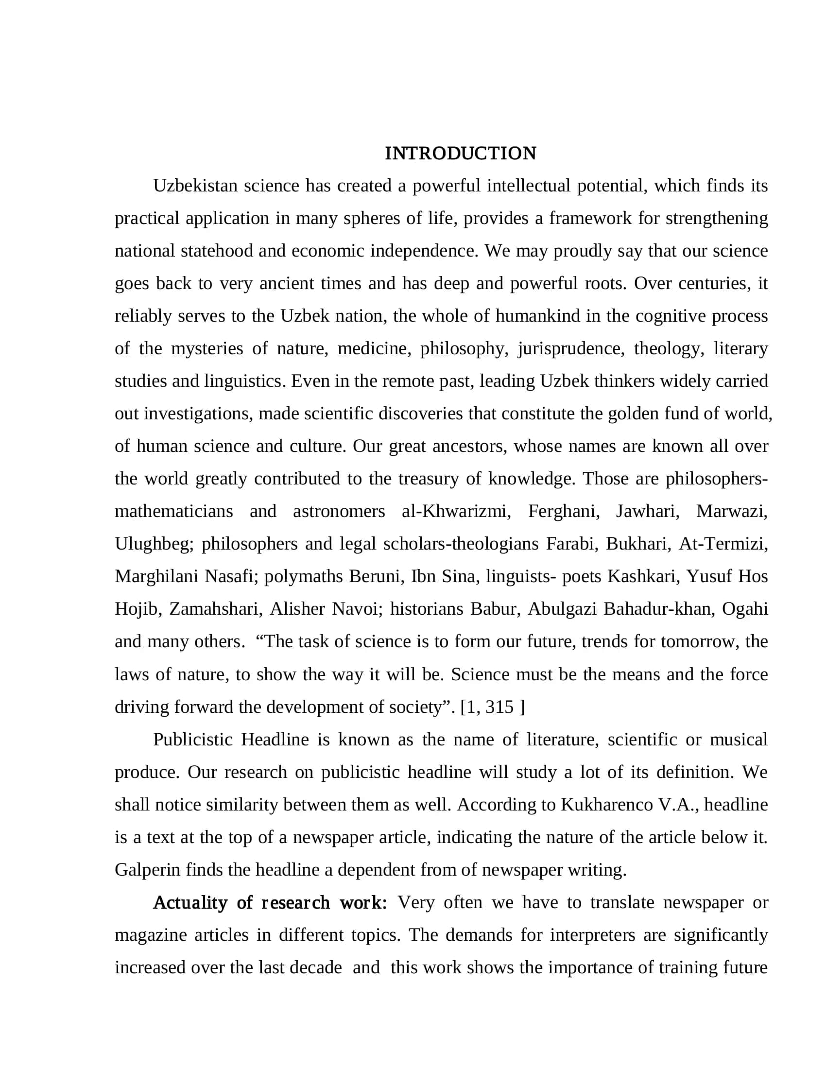 Publicistic Headlines Translation 2