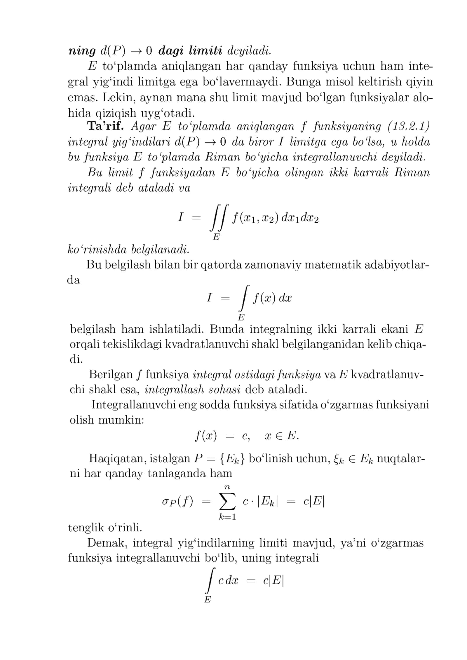 Riman karrali integrali 2