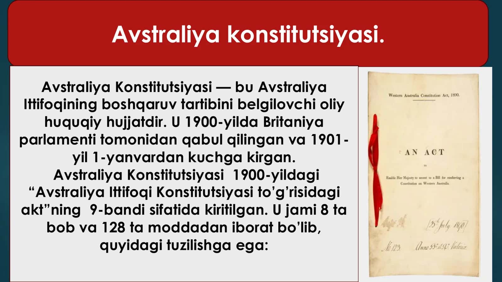 Avstraliya Konstitutsiyasi 2