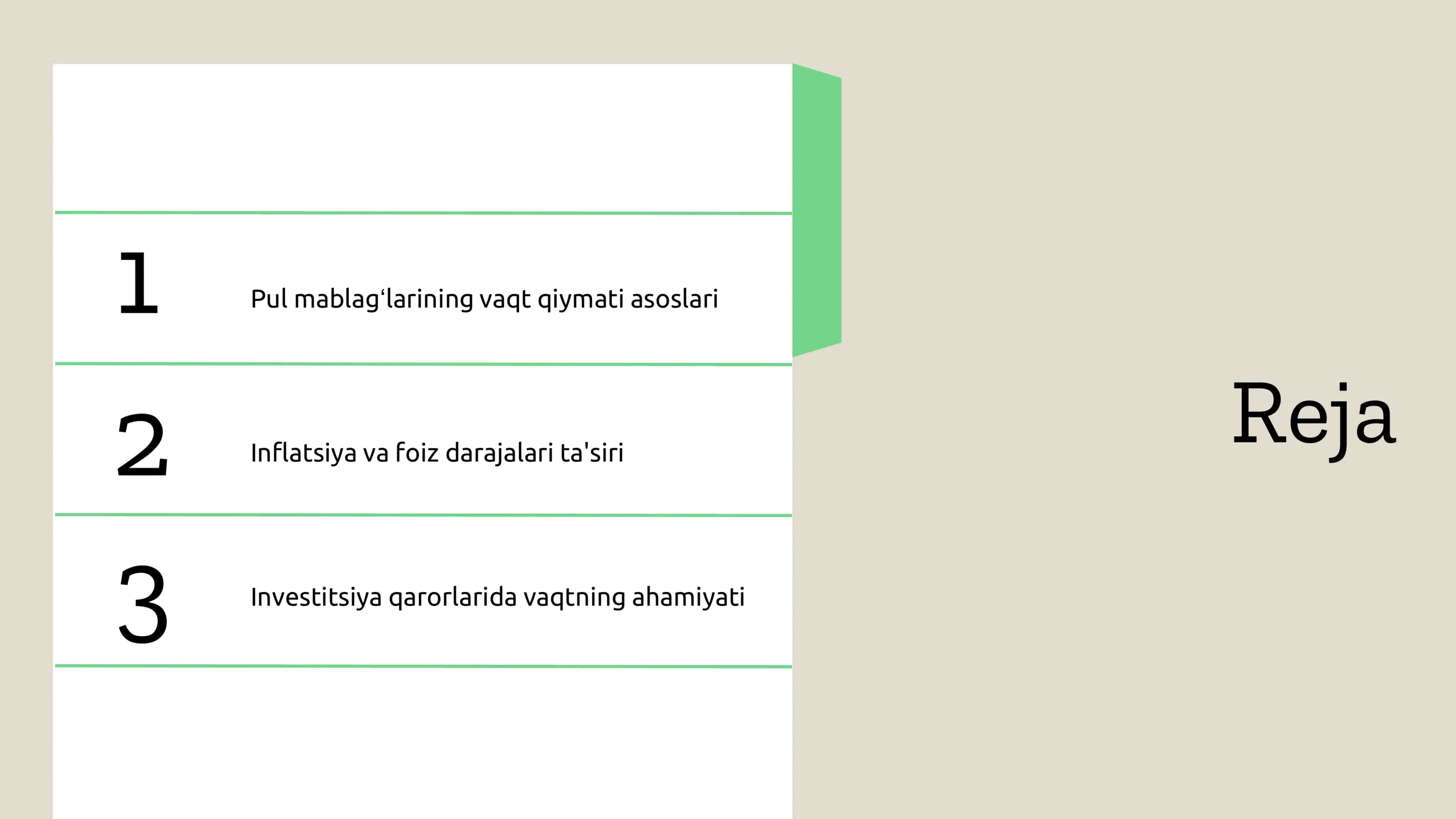 Pul mablagʻlarining vaqt qiymati 2