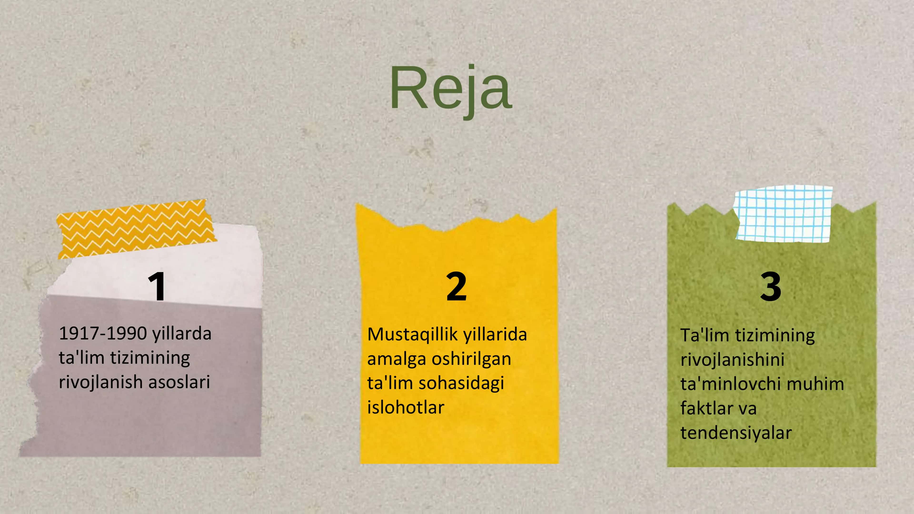 Ta'lim tizimining rivojlanishi 1917-1990 yillarda 2