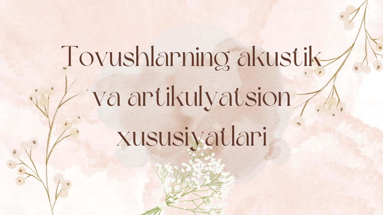 Tovushlarning akustik va artikulyatsion xususiyatlari 2