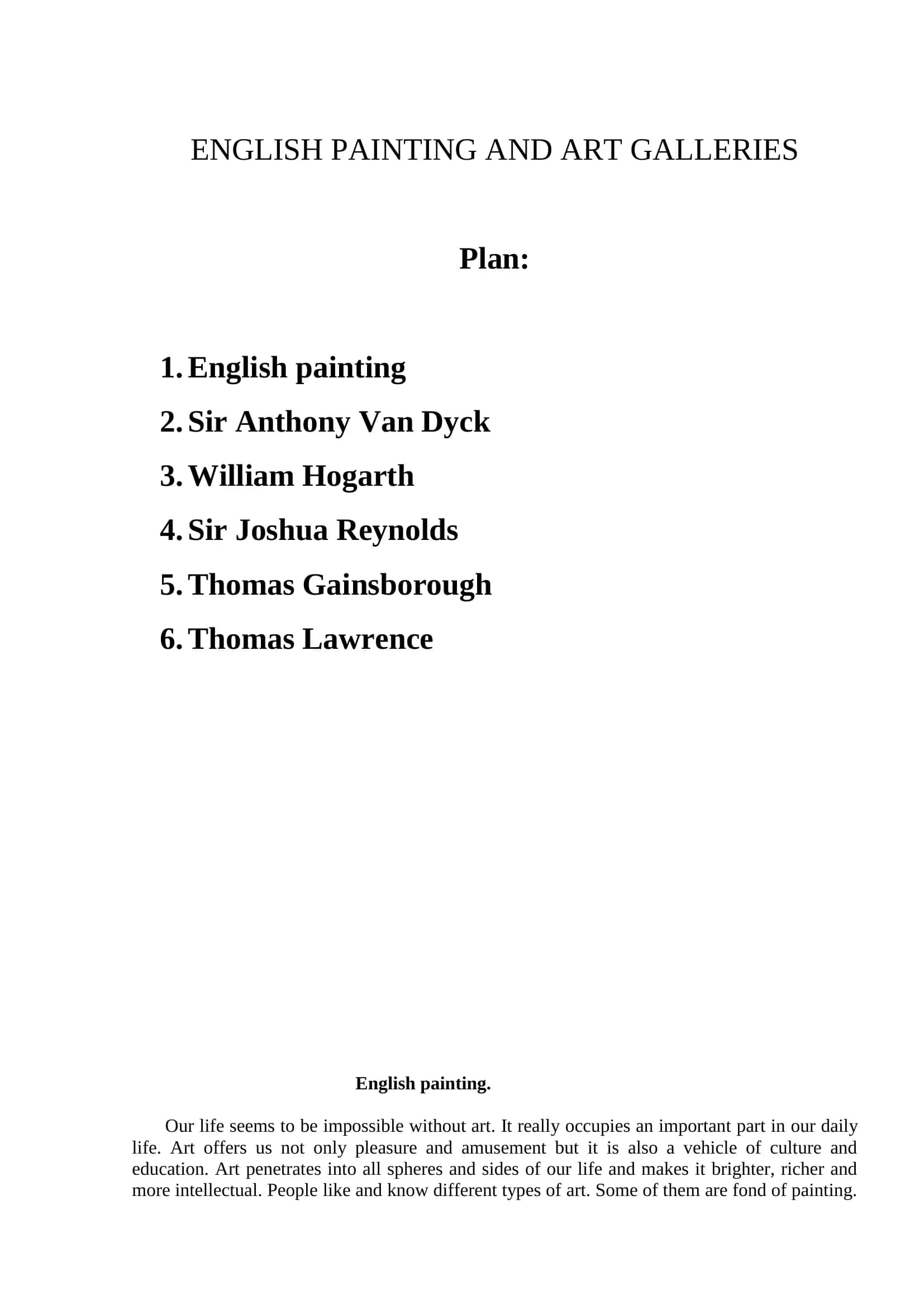 ENGLISH PAINTING AND ART GALLERIES 2