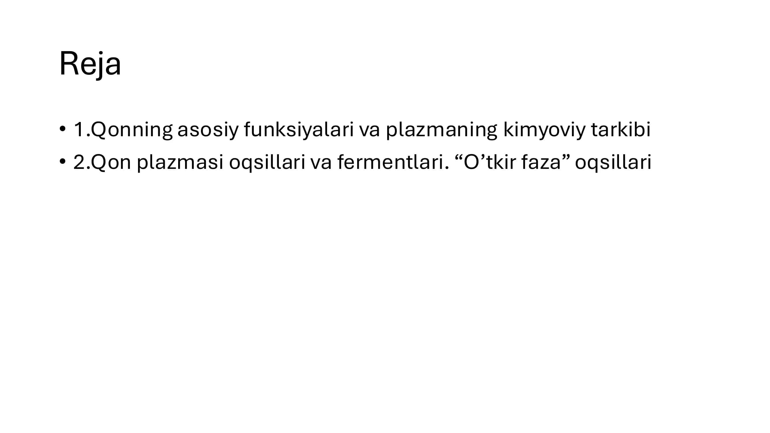 Qon tarkibi, plazma oqsillari 2