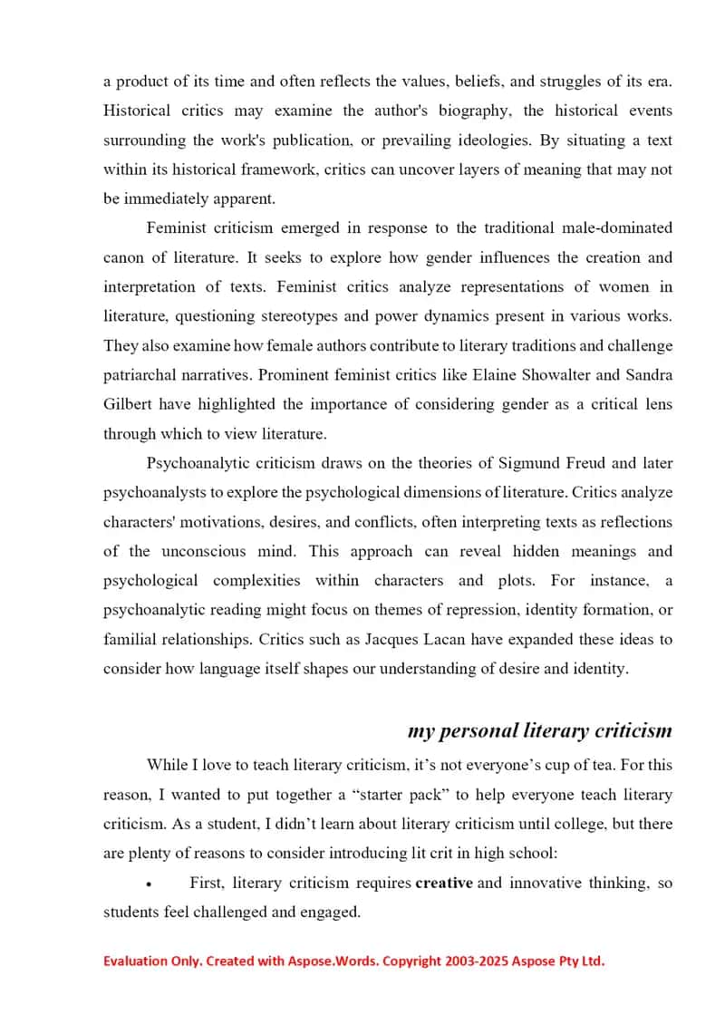 Literary criticism. Main types of literary criticism 2