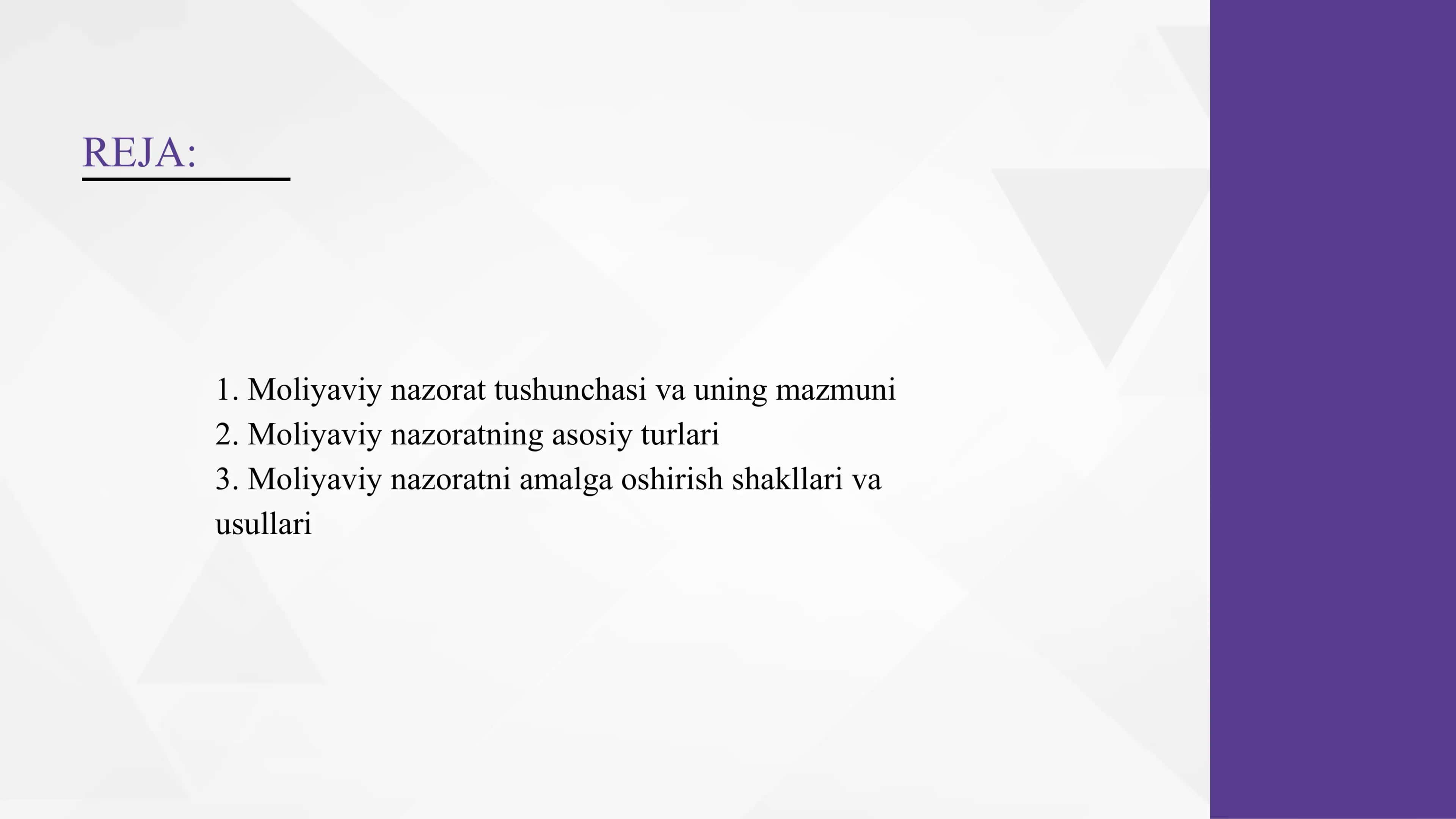 MOLIYAVIY NAZORAT TUSHUNCHASI VA UNING TURLARI 2