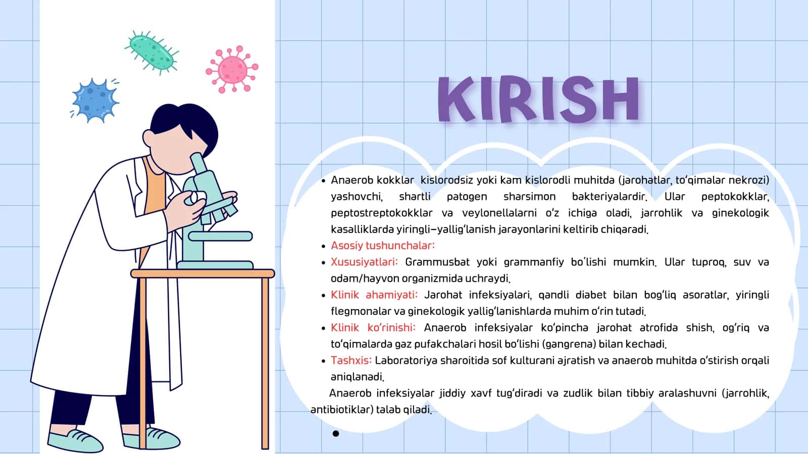 Shartli patogen anaerob kokklarni (peptokokklar, peptostreptokokklar, veylonellalar) ularni xirurgik va ginekologik kasalliklardagi ahamiyati laborator tashxisi 2