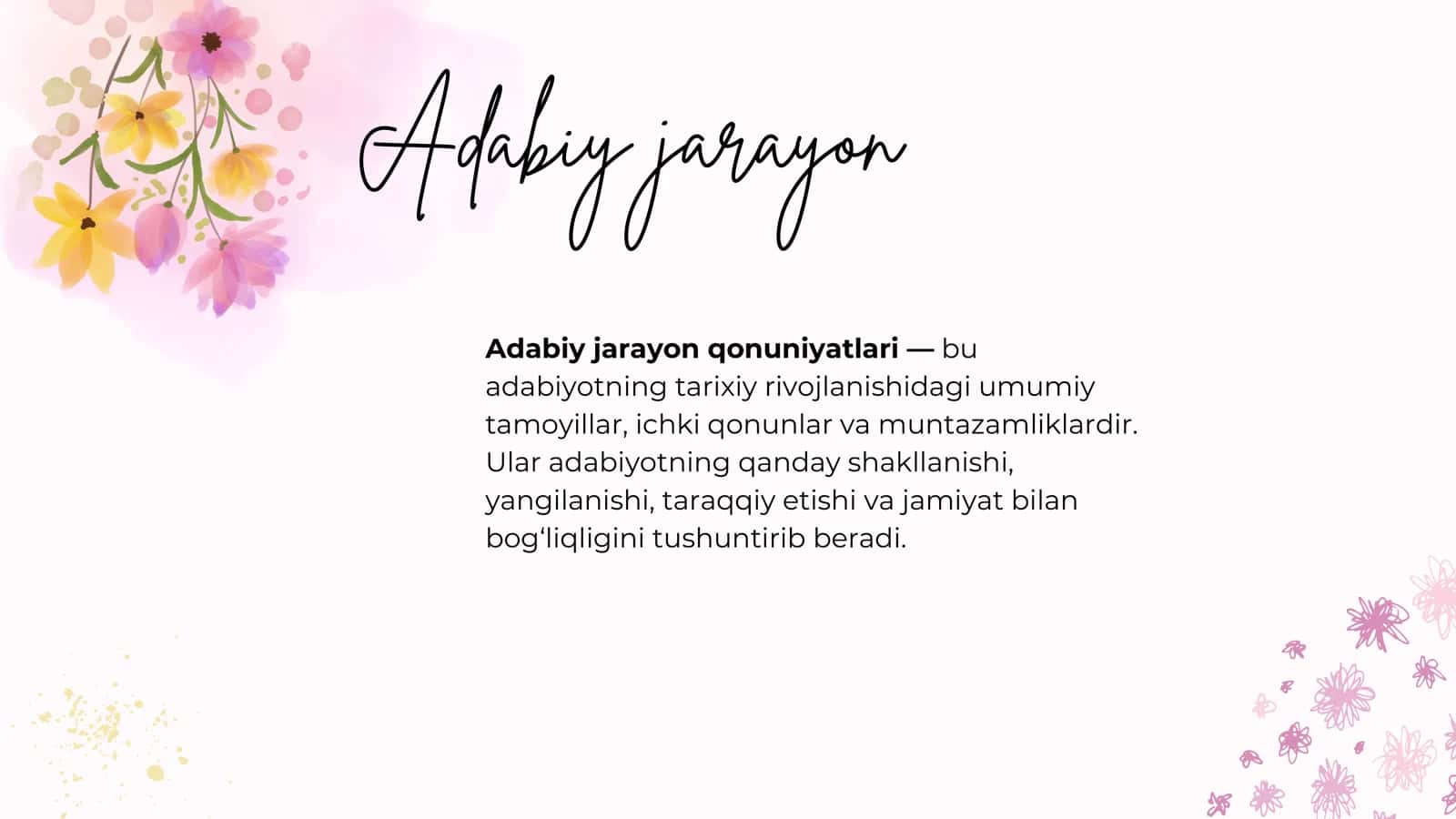Adabiy jarayon qonuniyatlari 2