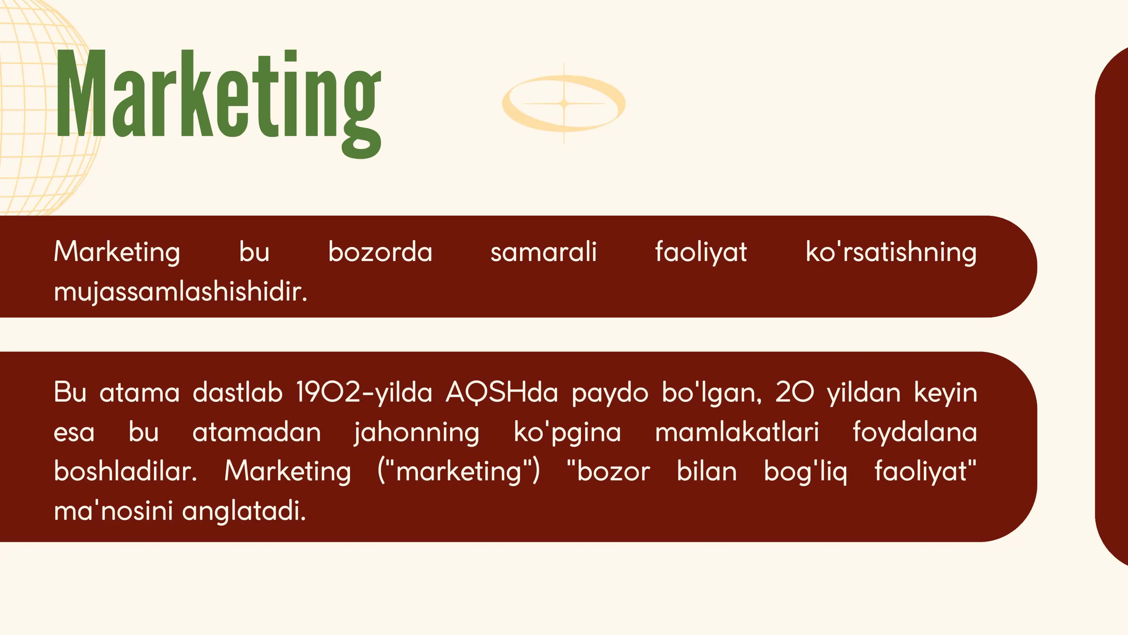 Marketingning turlari va ularning o'ziga xos xususiyatlari 2
