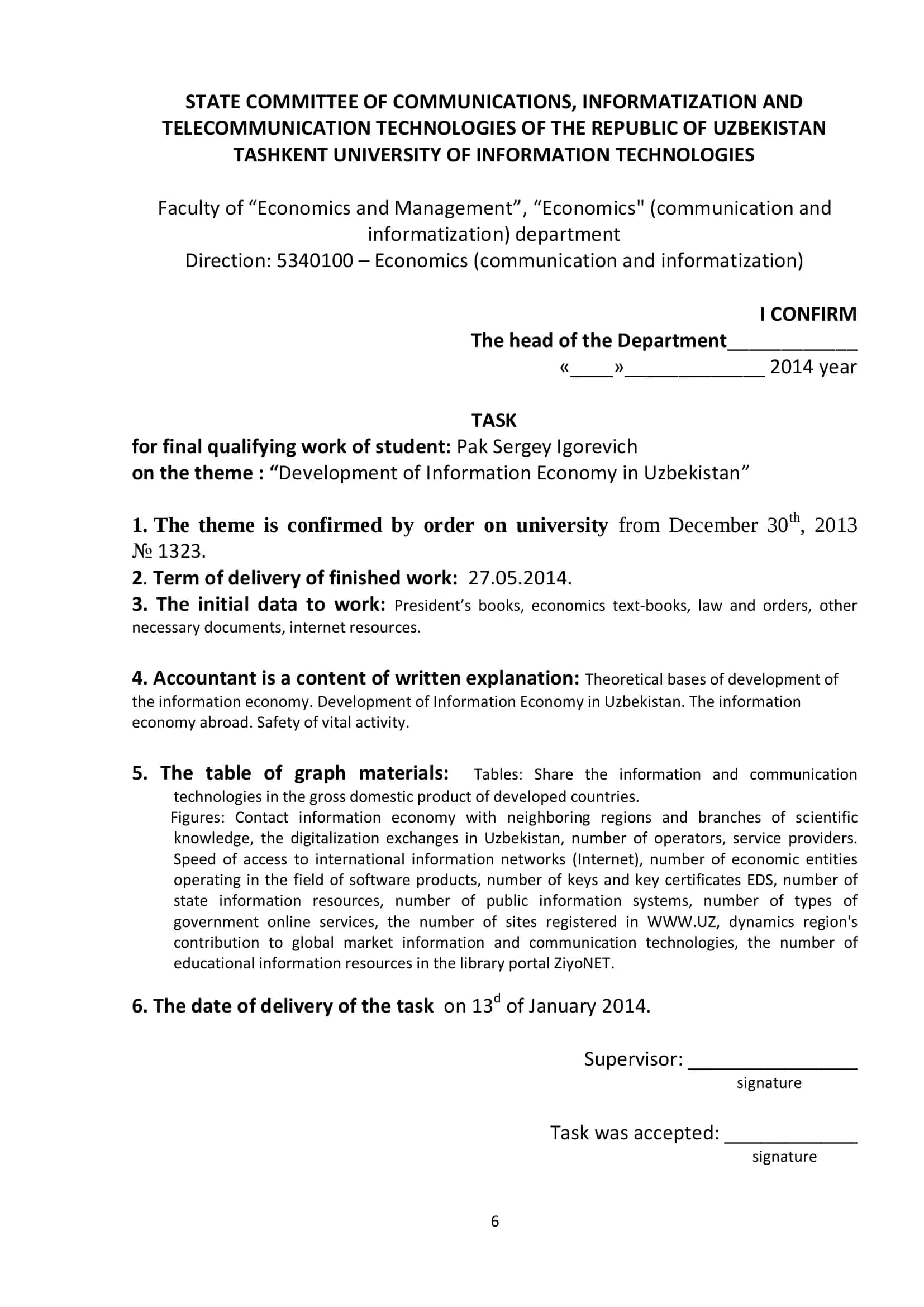 Development of Information Economy in Uzbekistan 2