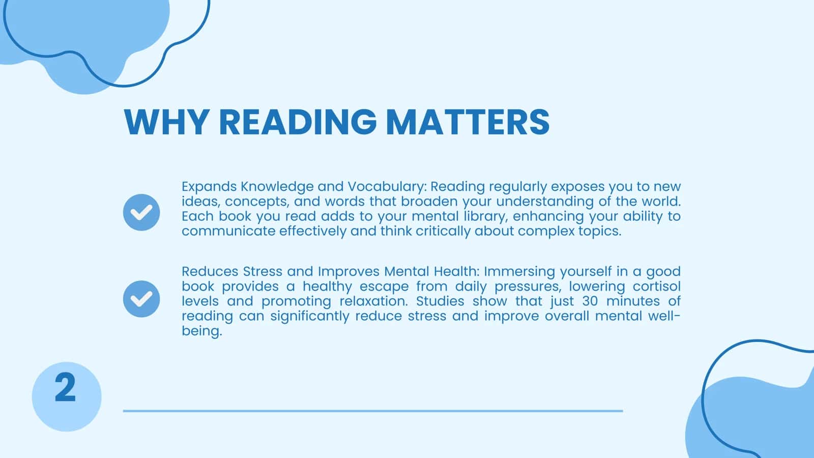 THE IMPORTANCE OF READING BOOKS 2