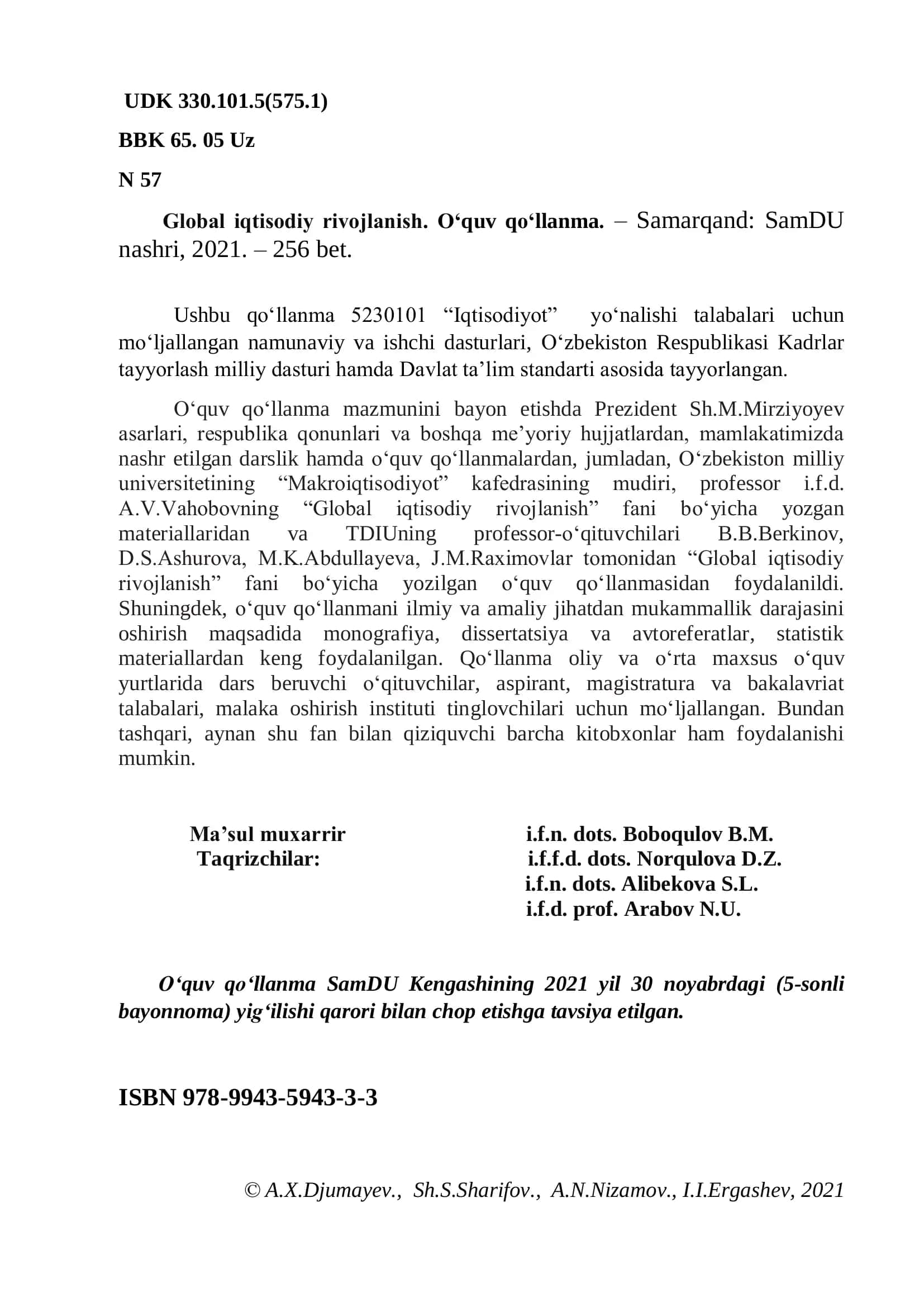 Global iqtisodiy rivojlanish 2
