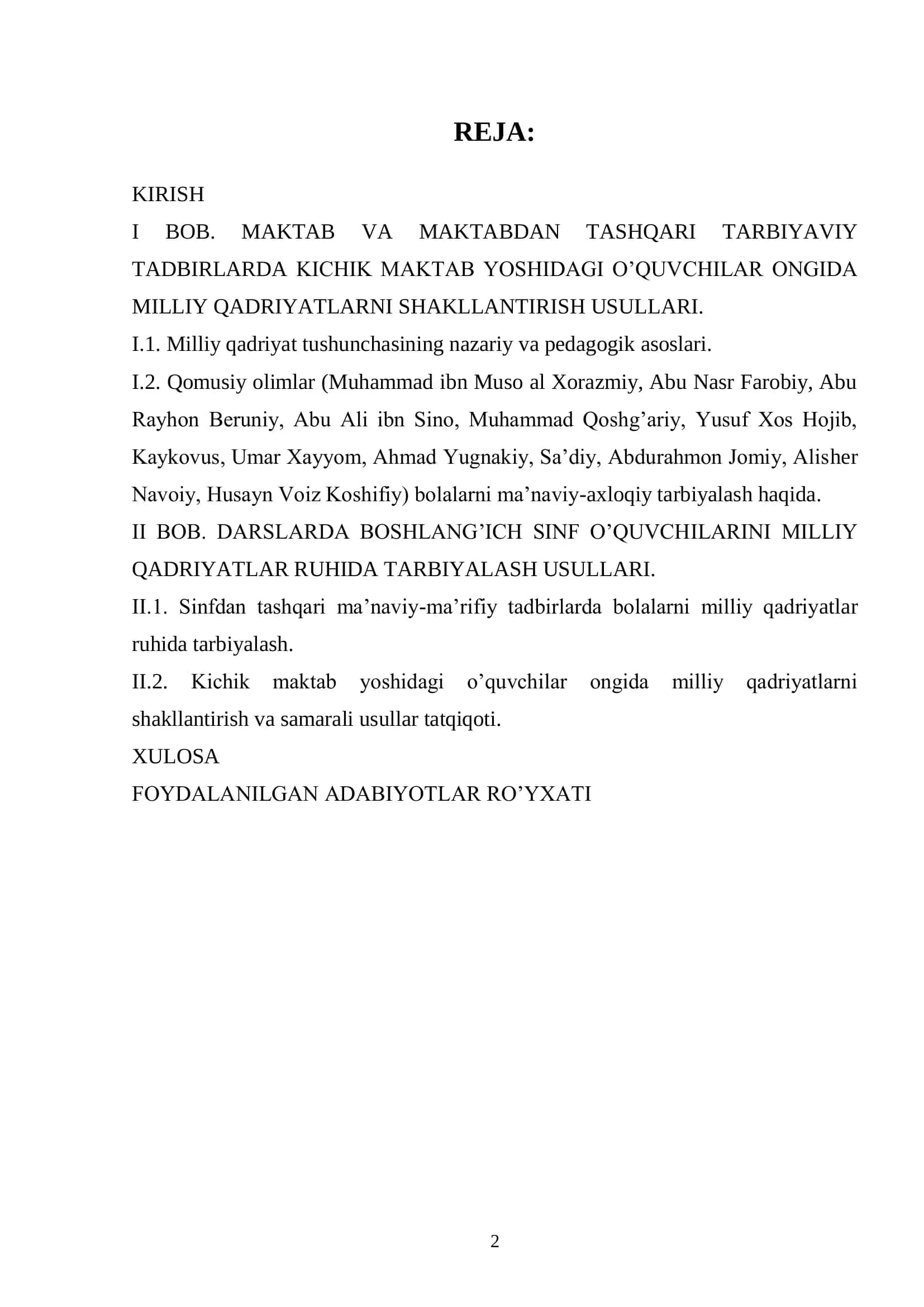 BOSHLANG‘ICH TA’LIM METODIKASI KAFEDRASI 2