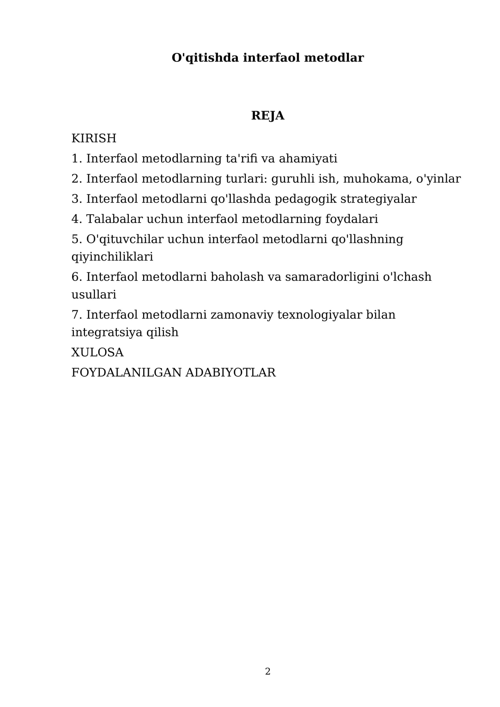 O'qitishda interfaol metodlar 2