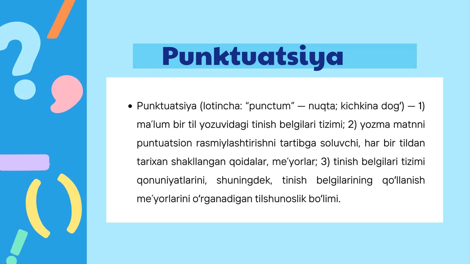 Punktuatsion xatolar ustida ishlash metodikasi 2