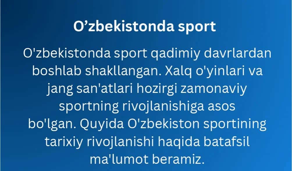 O‘zbekistonda sport va uning turlari 2