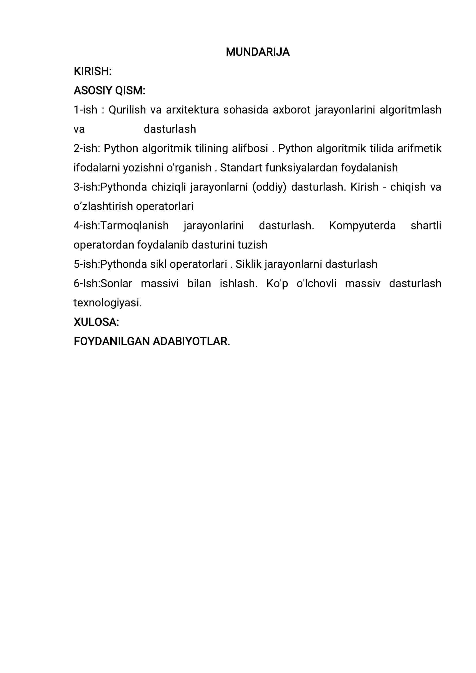 PYTHON ALGORITMIK TILIDA DASTURLASH ASOSLARI 2