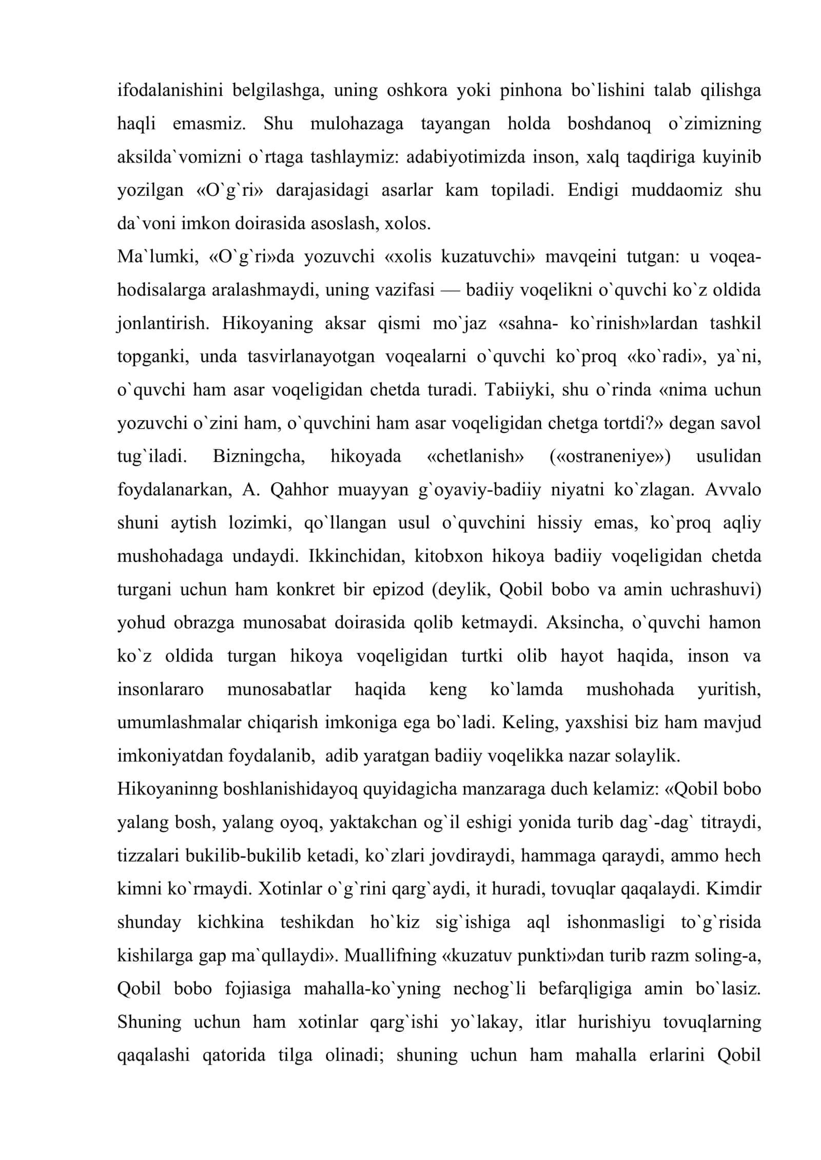 «O`g`ri»ning himoyasiga ikki og`iz so`z 2