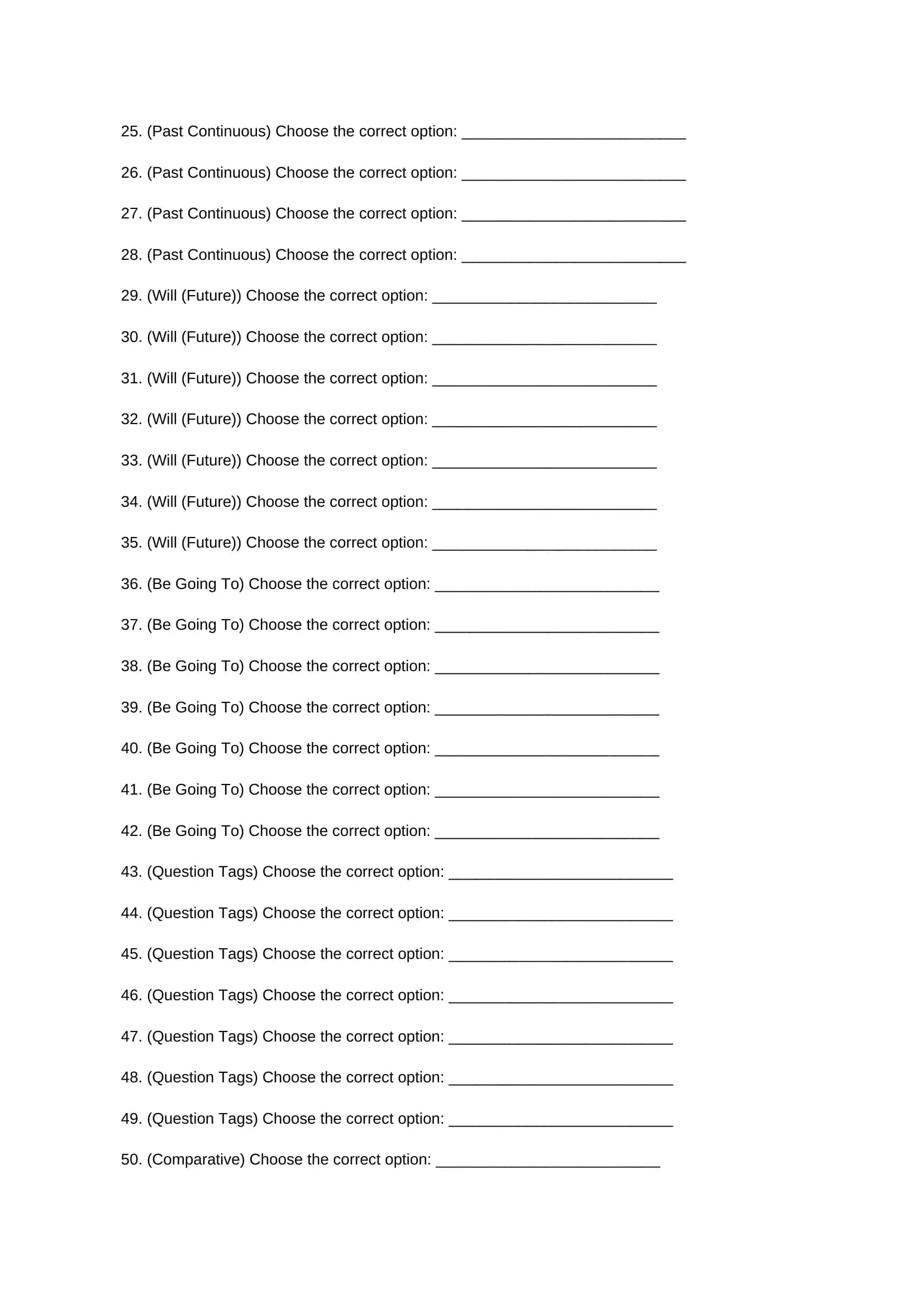 english grammar test 2