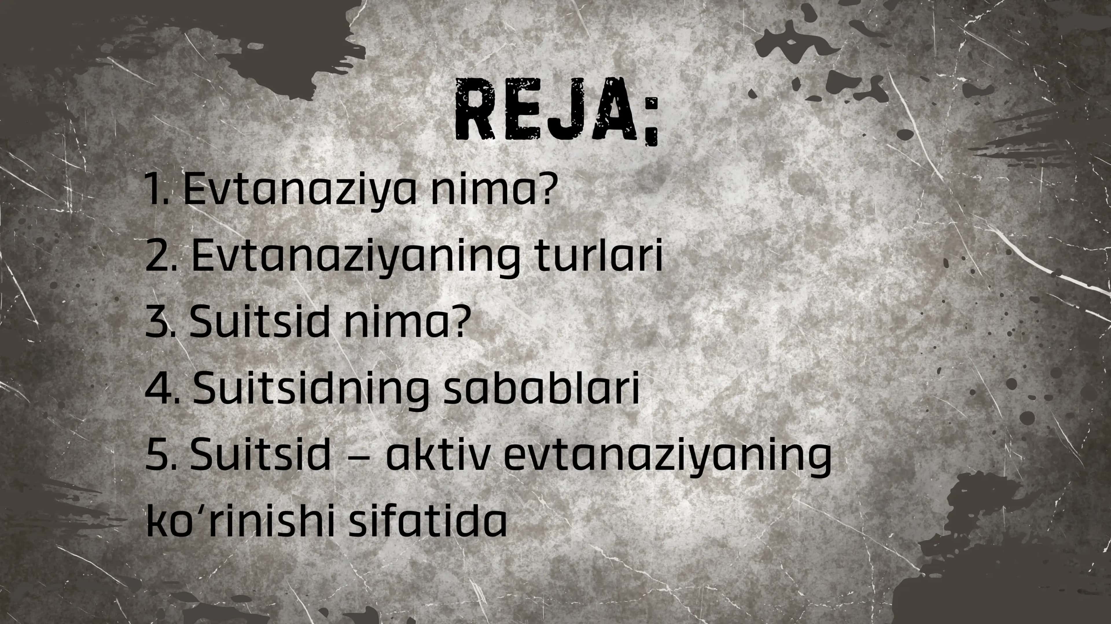 Suitsid-aktiv evtanaziyaning bir koʻrinishi sifatida 2