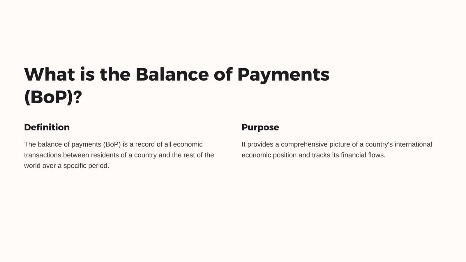 Balance of Payments and Currency Exchange Rates 2