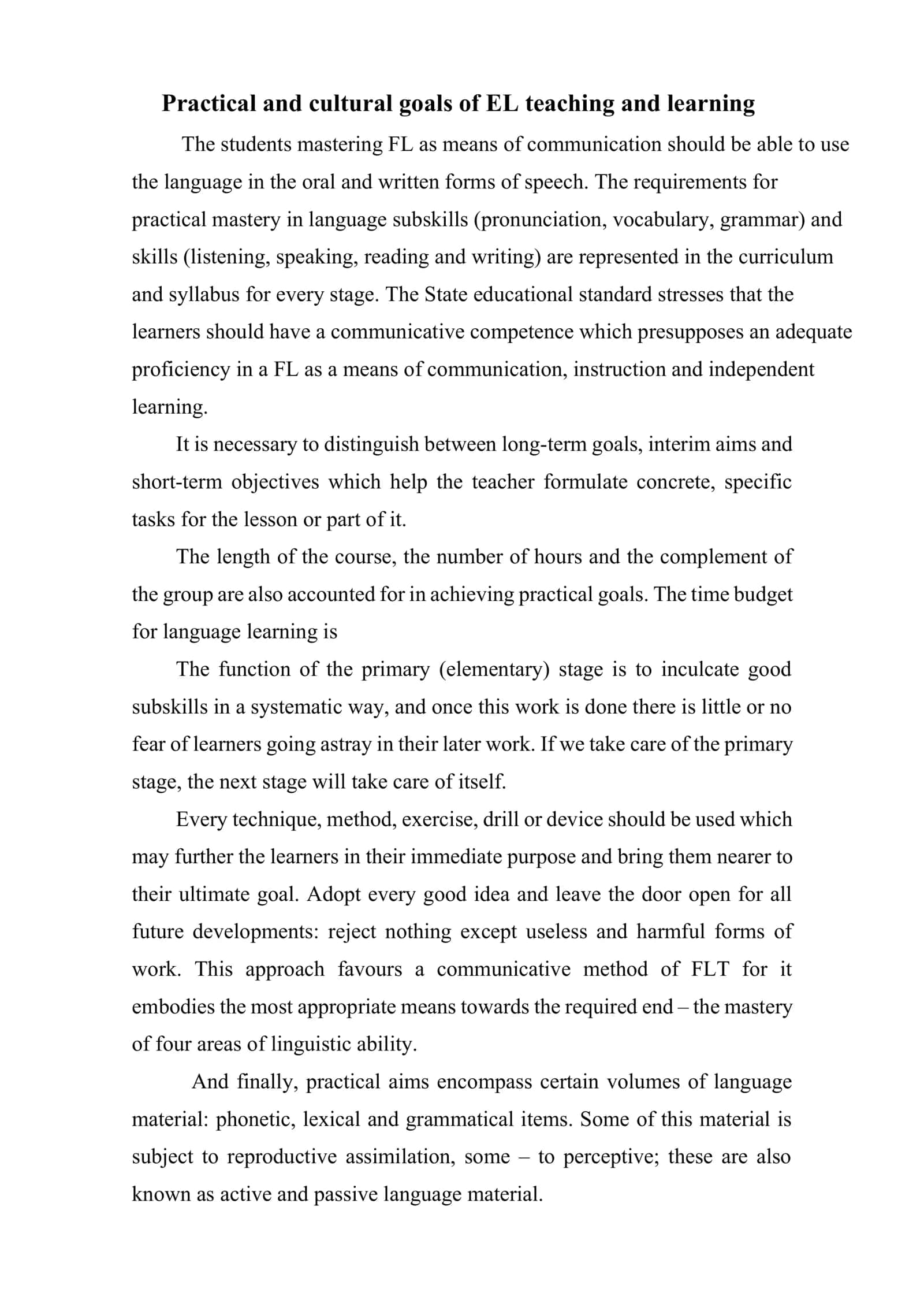 Aims of teaching foreign languages 2