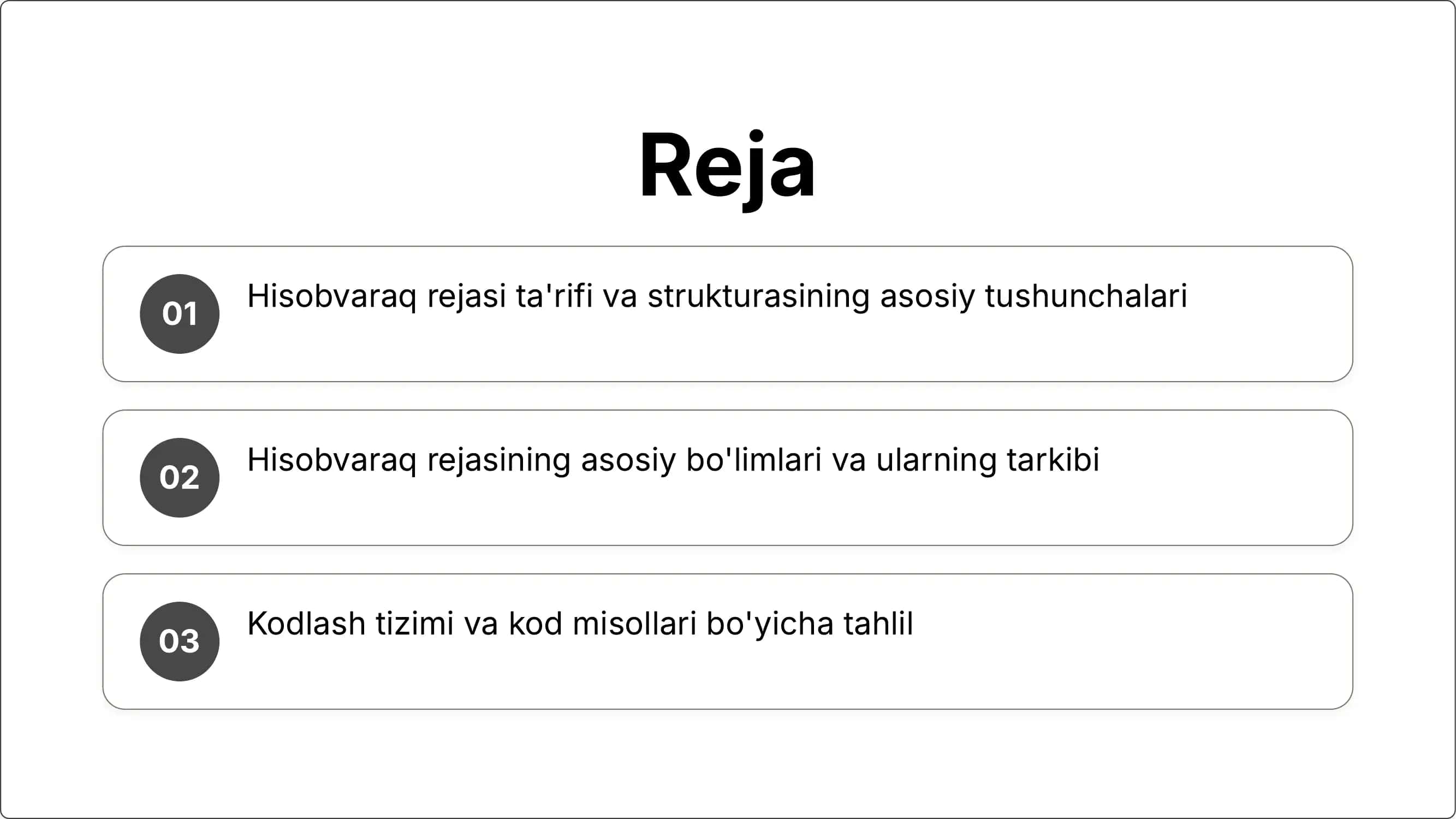 BUXGALTERIYA HISOBI SCHETLAR REJASI 2