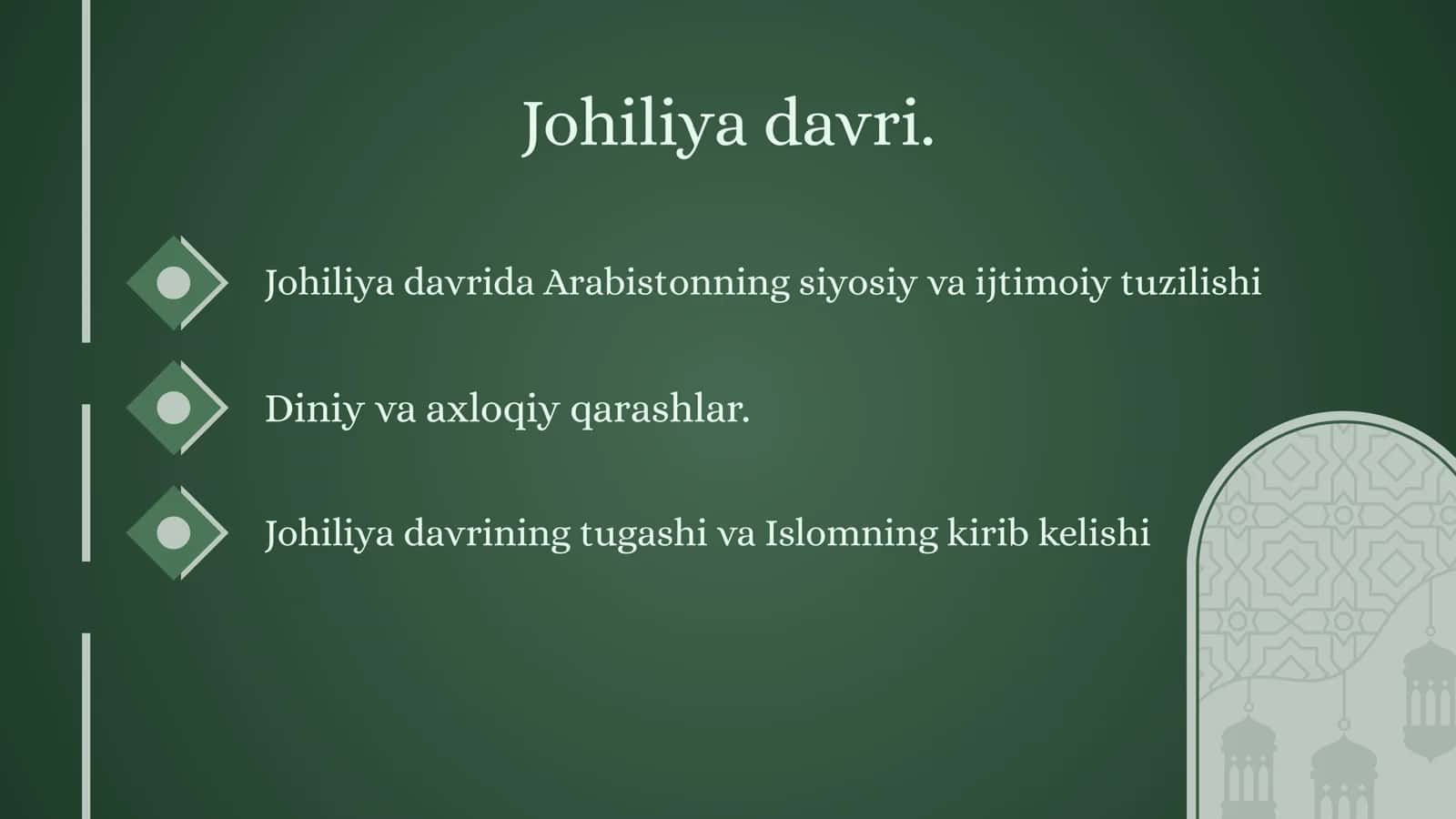 ISLOM DINI TARIXI VA MOHIYATI 2