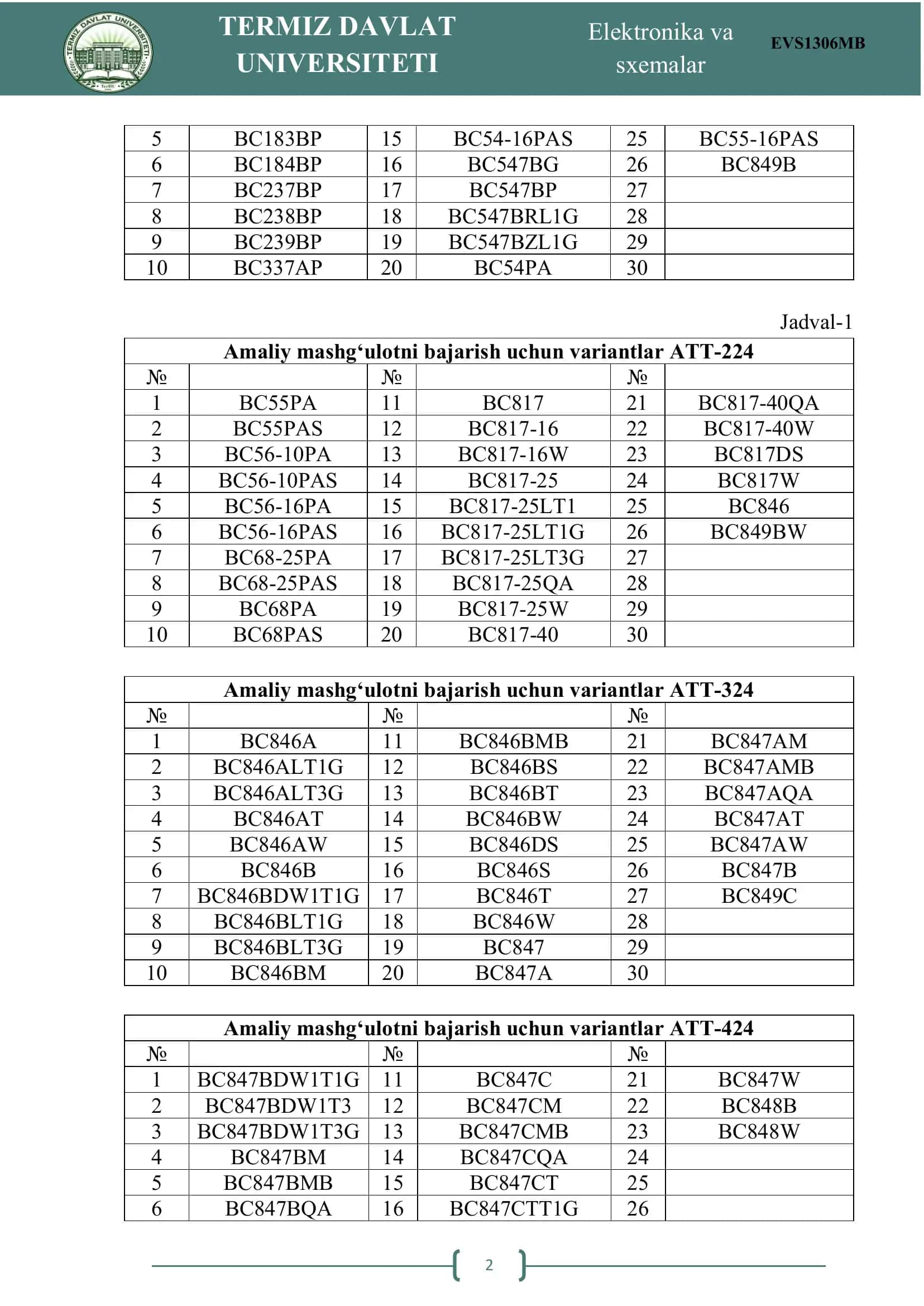 Umumiy emitter ulanish sxemasi 2