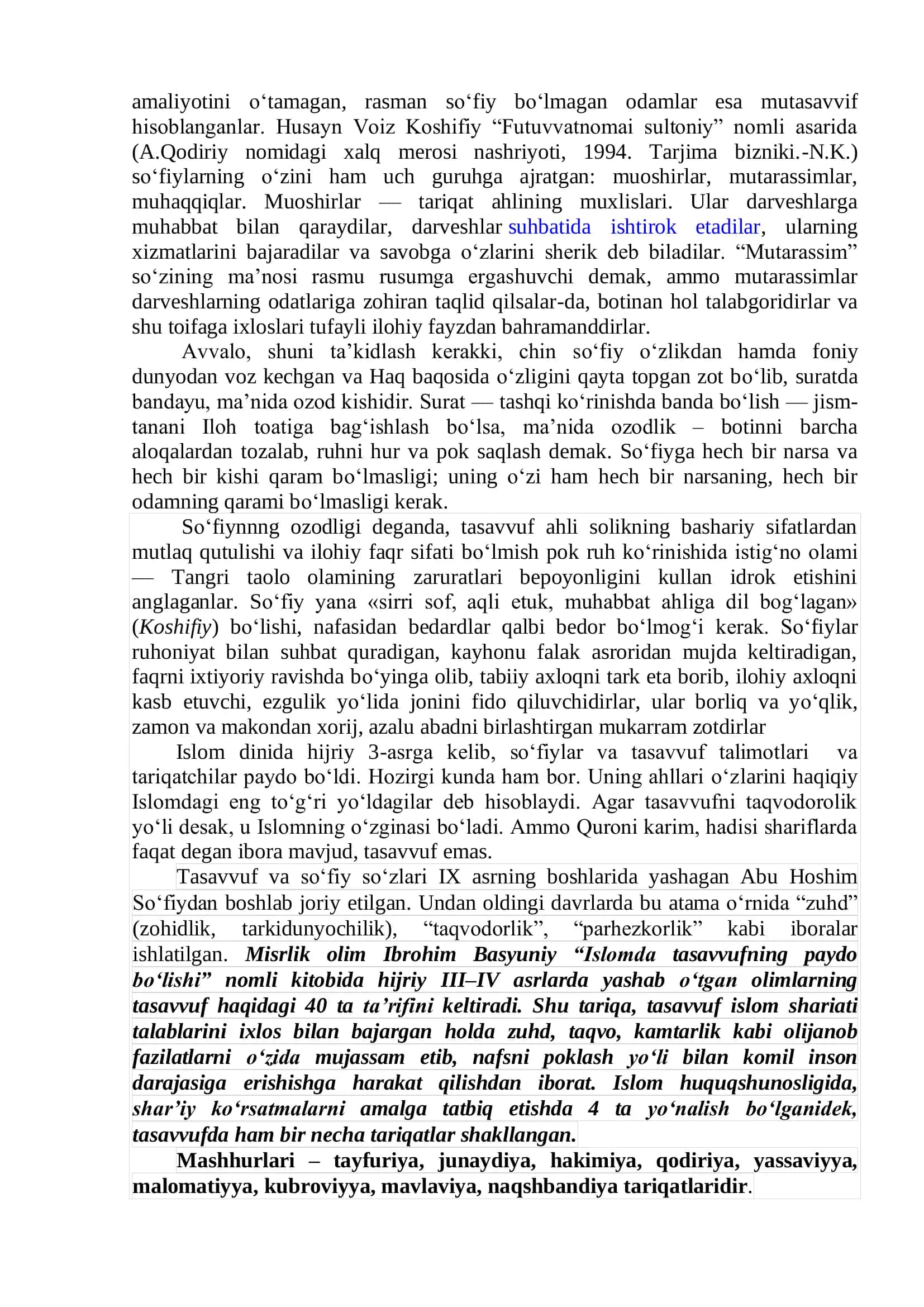 Tasavvuf ta'limotining Sharq madaniyatiga ta`siri 2