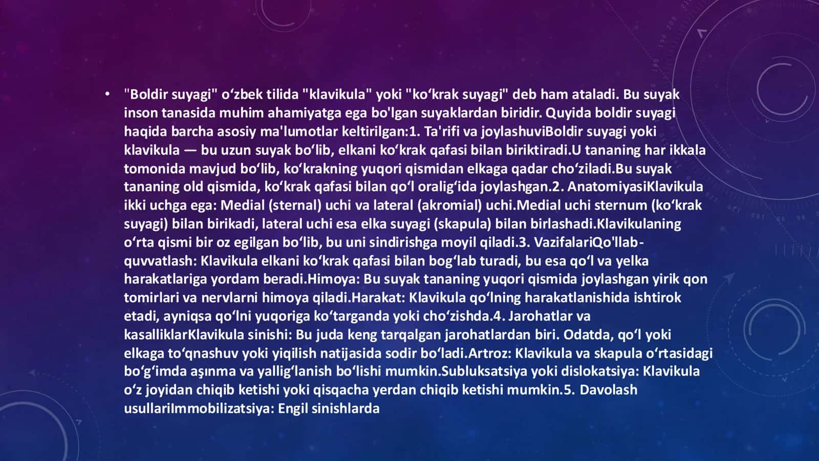 Boldir suyagi va panja 2