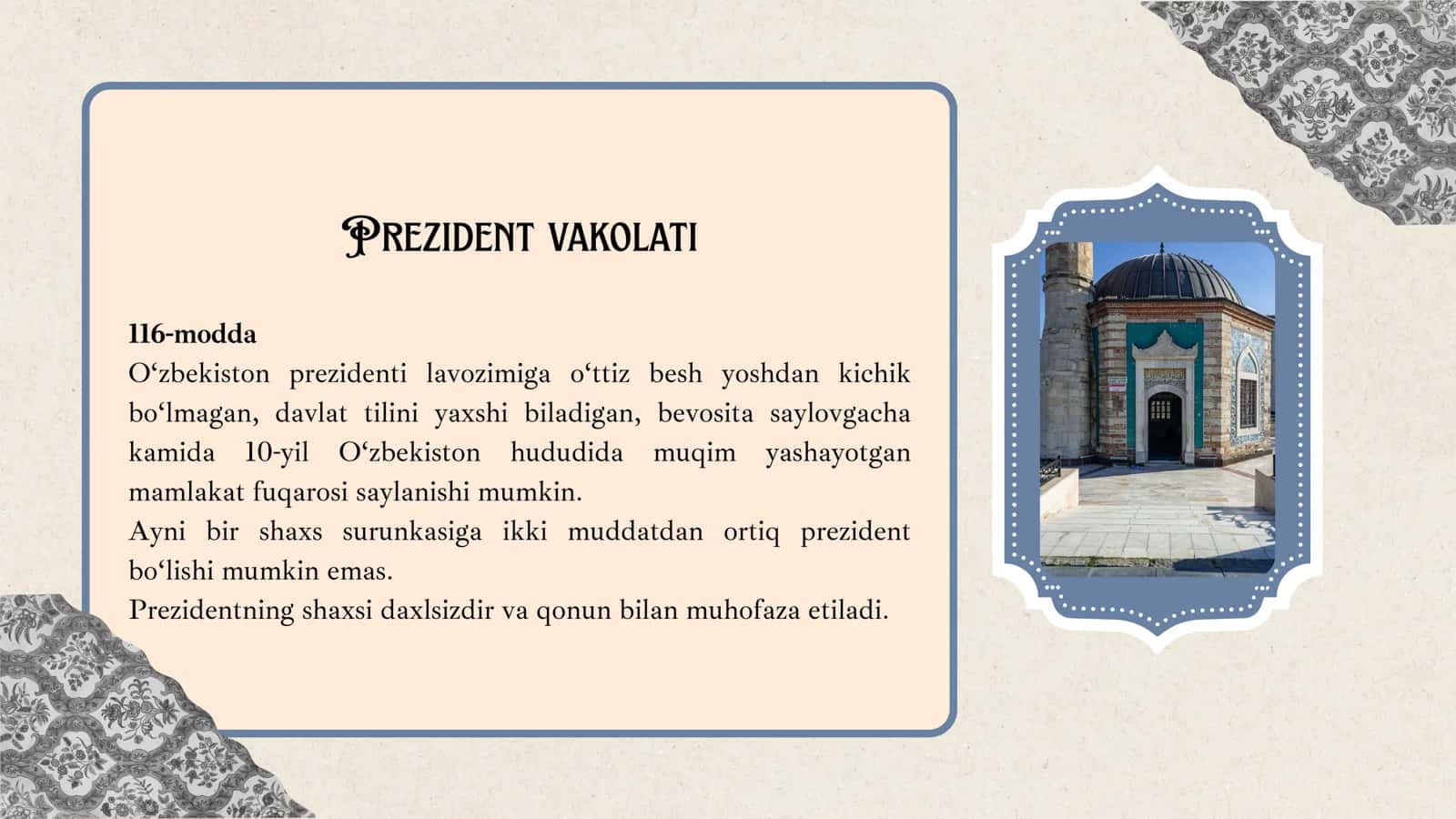 Yangi tahrirdagi Konstitutsiya Prezident vakolatlari 2