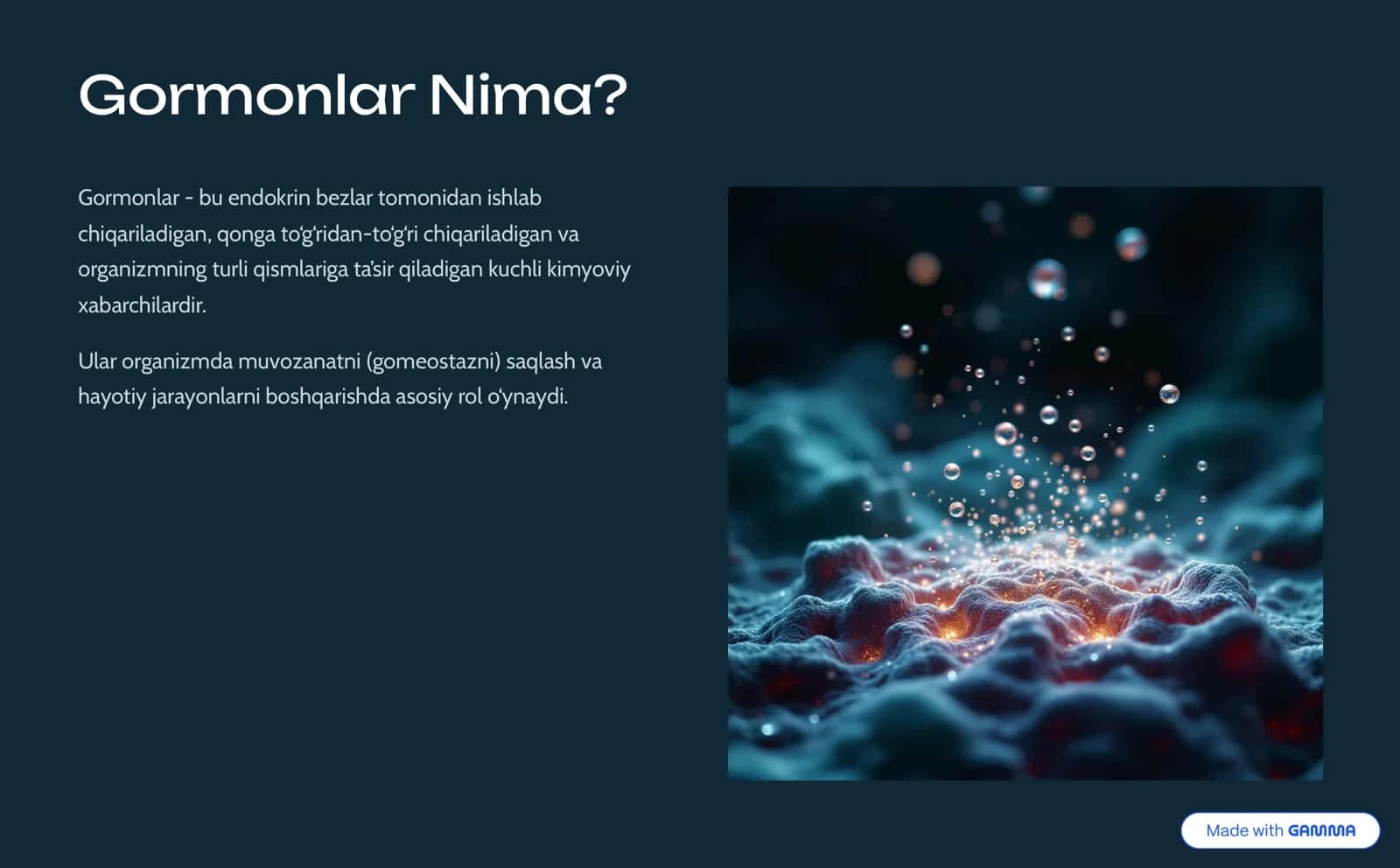Gormonlar va Ularning Biologik Ahamiyati 2